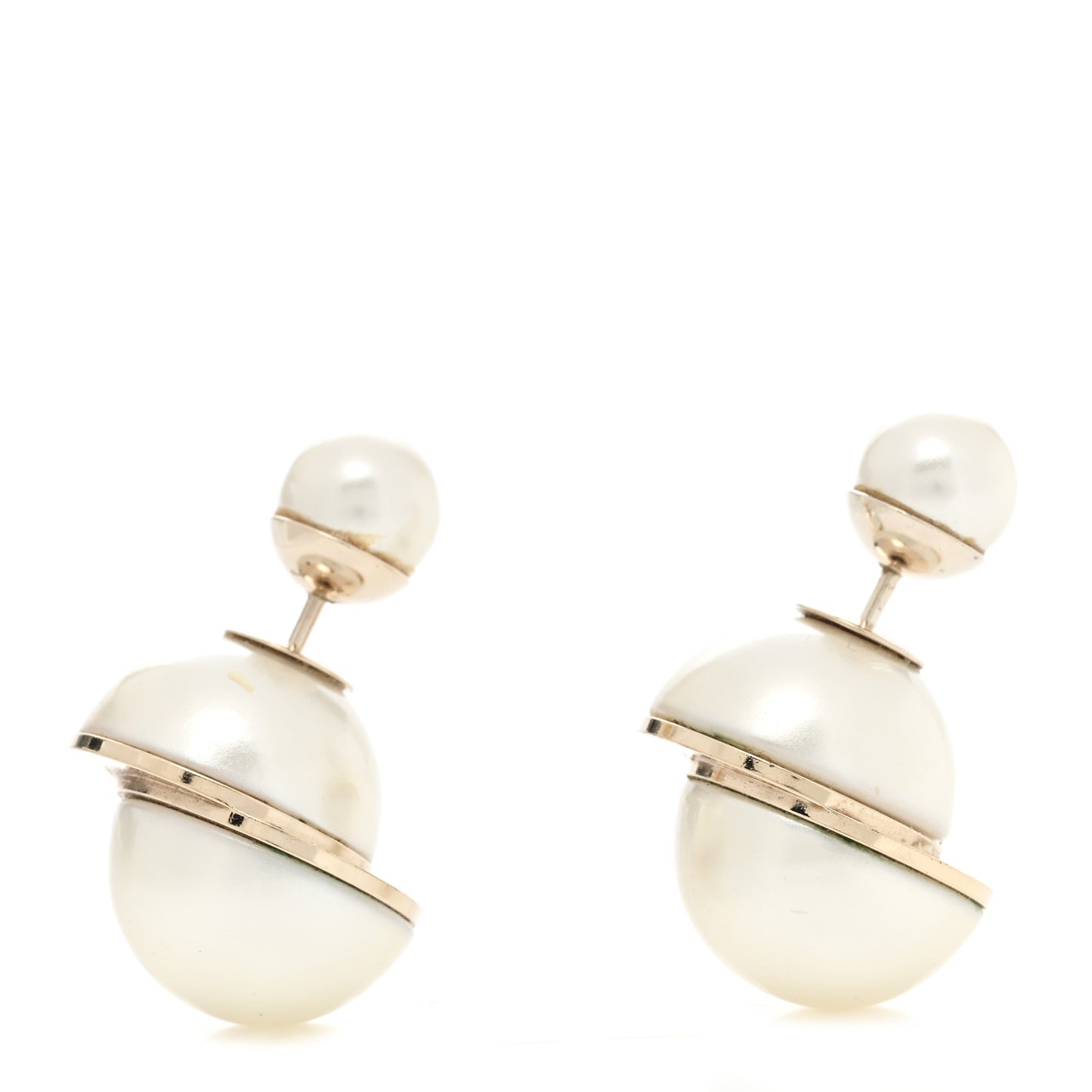Pearl Mise En Dior Tribal Earrings Gold