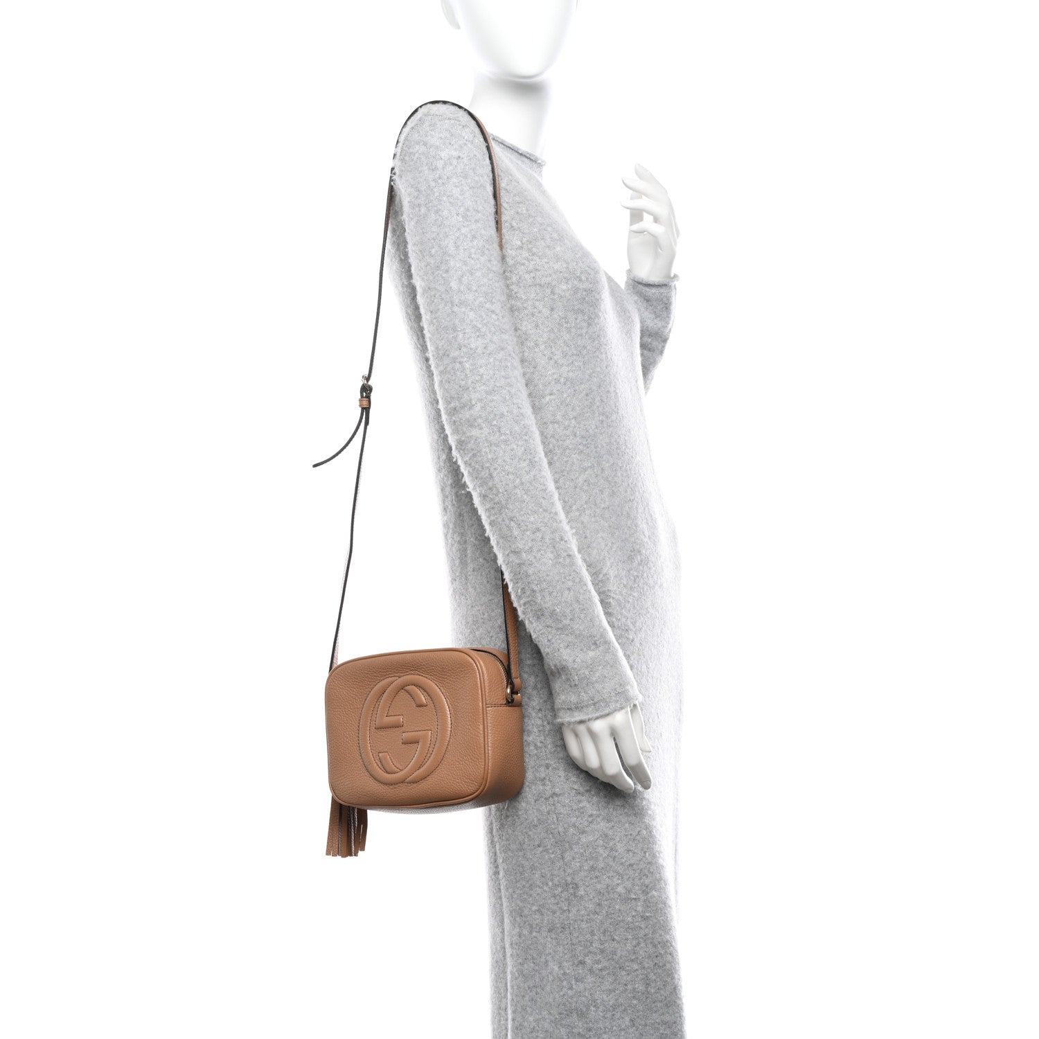 Gucci Pebbled Calfskin Small Soho Disco Bag Rose Beige 2 of 11