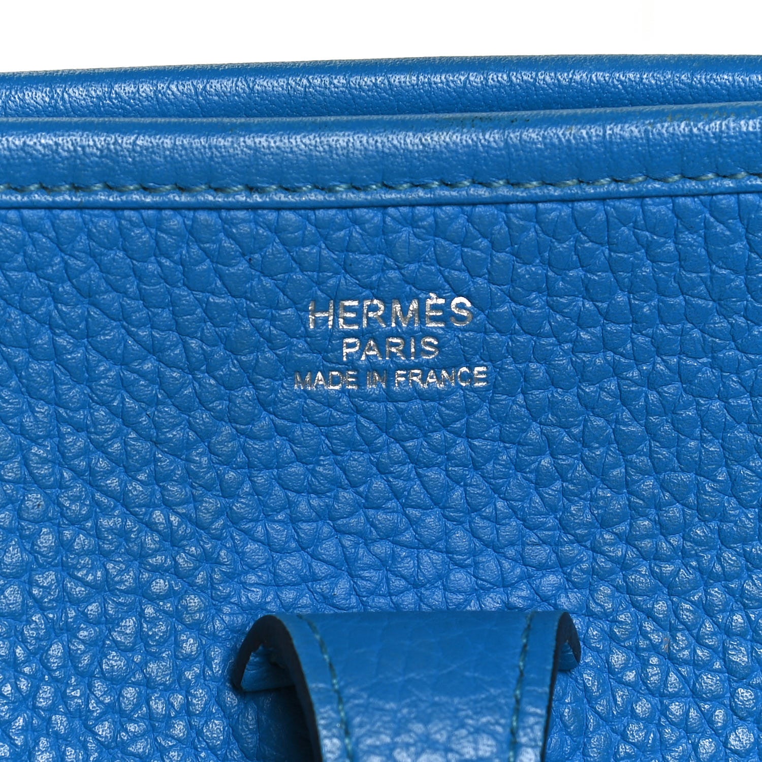 Hermes Taurillon Clemence Evelyne III PM Bleu Hydra 6 of 13