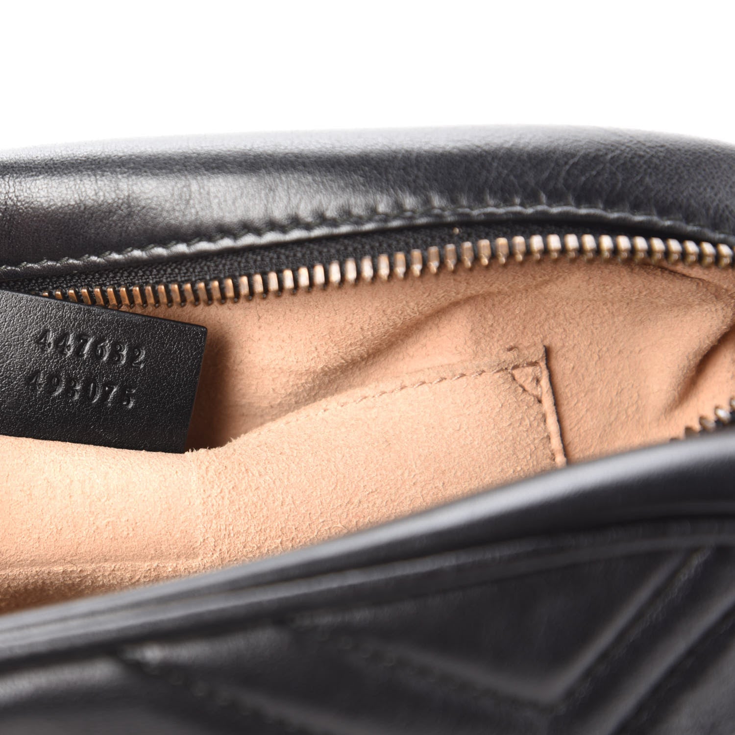 Gucci Calfskin Matelasse Small GG Marmont Chain Shoulder Bag Black 9 of 10