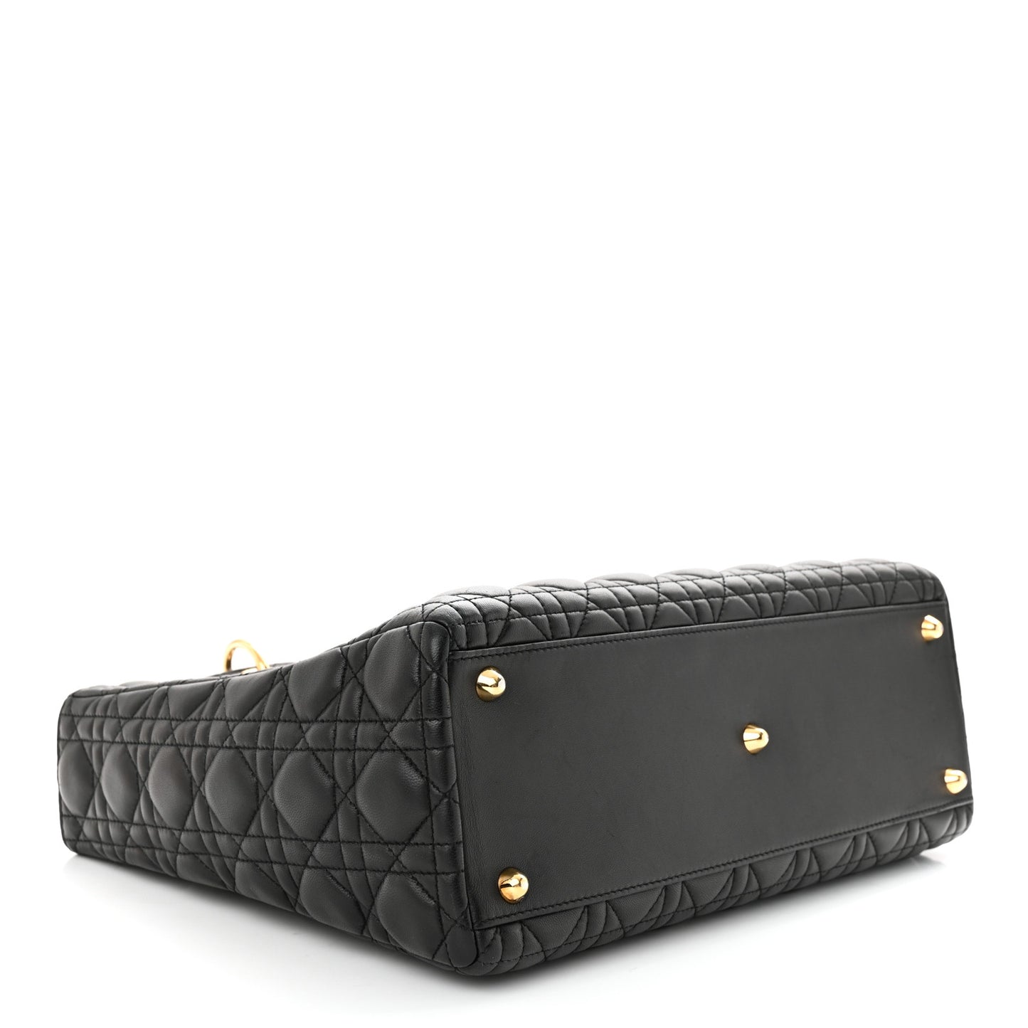 Lambskin Cannage Large Lady Dior Black