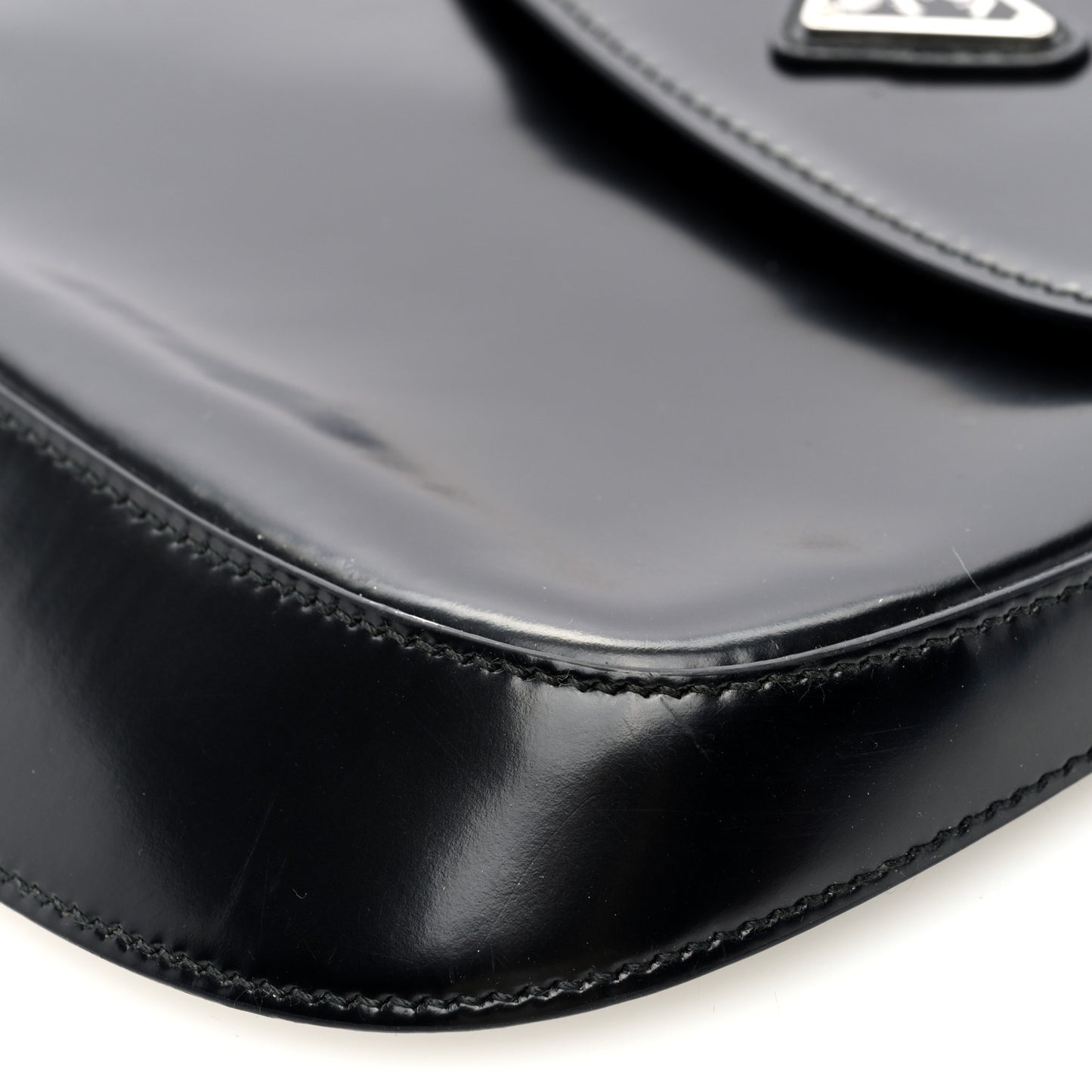 Spazzolato Mini Cleo Flap Adjustable Strap Shoulder Bag Black