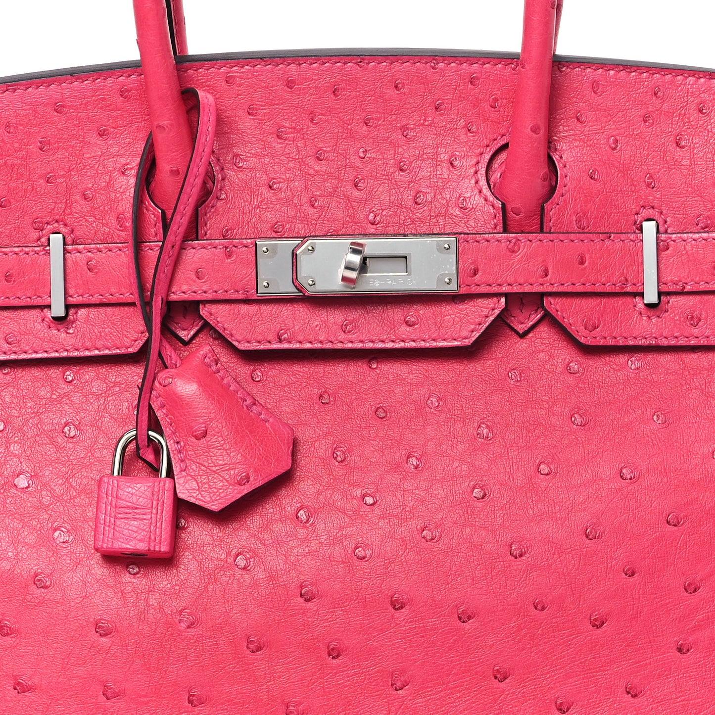 Ostrich Birkin 30 Rose Tyrien