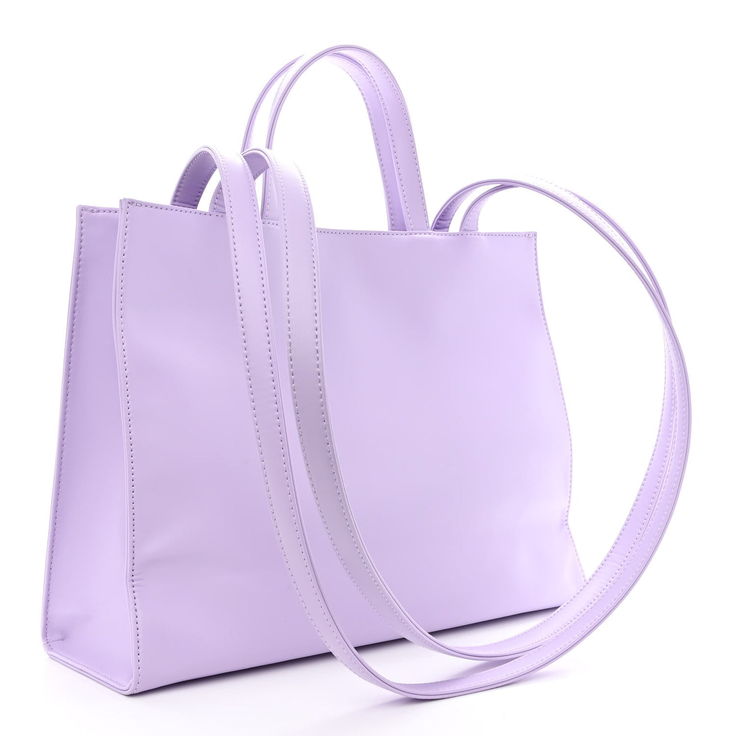 Vegan Leather Medium Shopping Bag Lavender