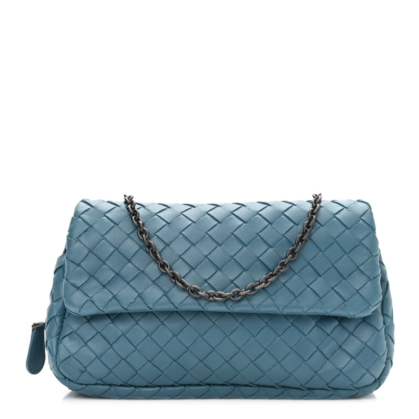 Nappa Intrecciato Small Chain Crossbody Denim