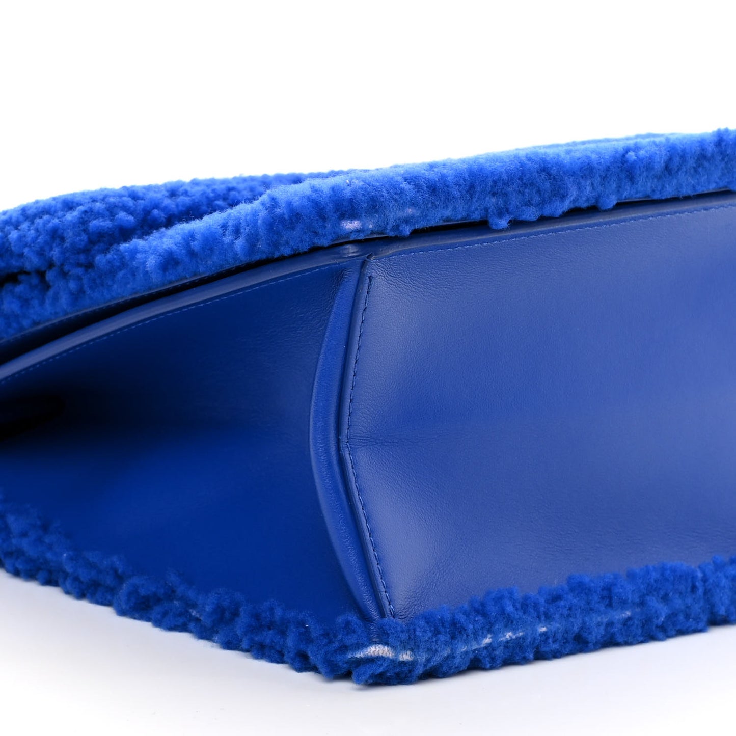 Shearling Calfskin Jitney 2.8 Bag Blue