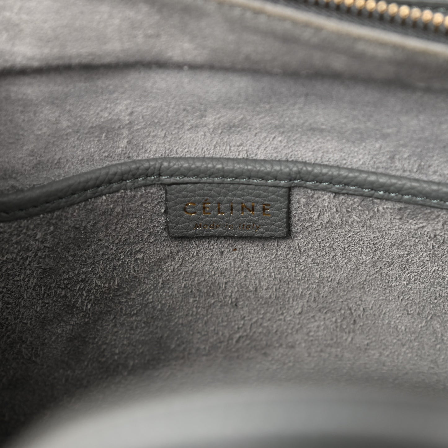 Baby Drummed Calfskin Nano Luggage Kohl
