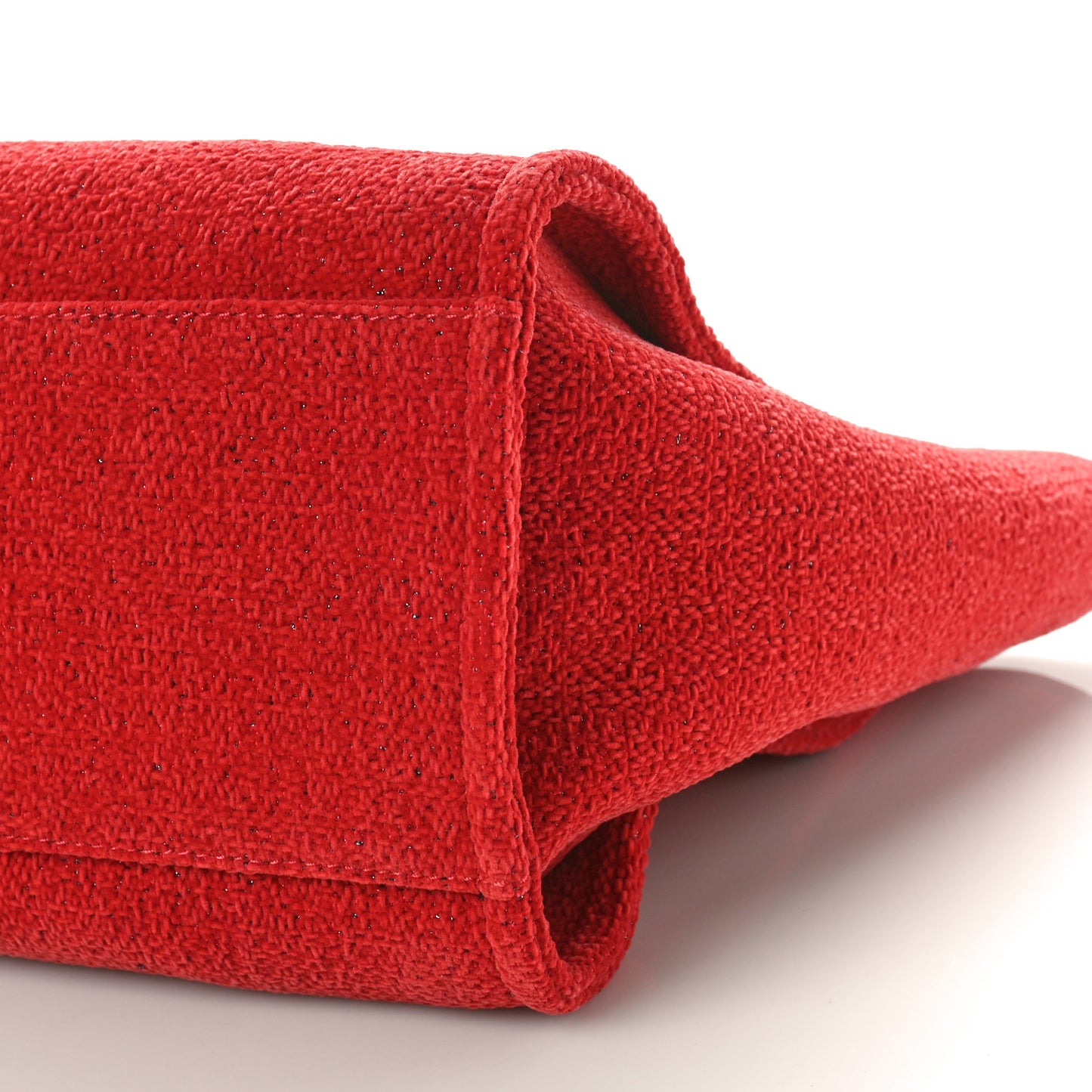 Lurex Boucle Medium Deauville Tote Red