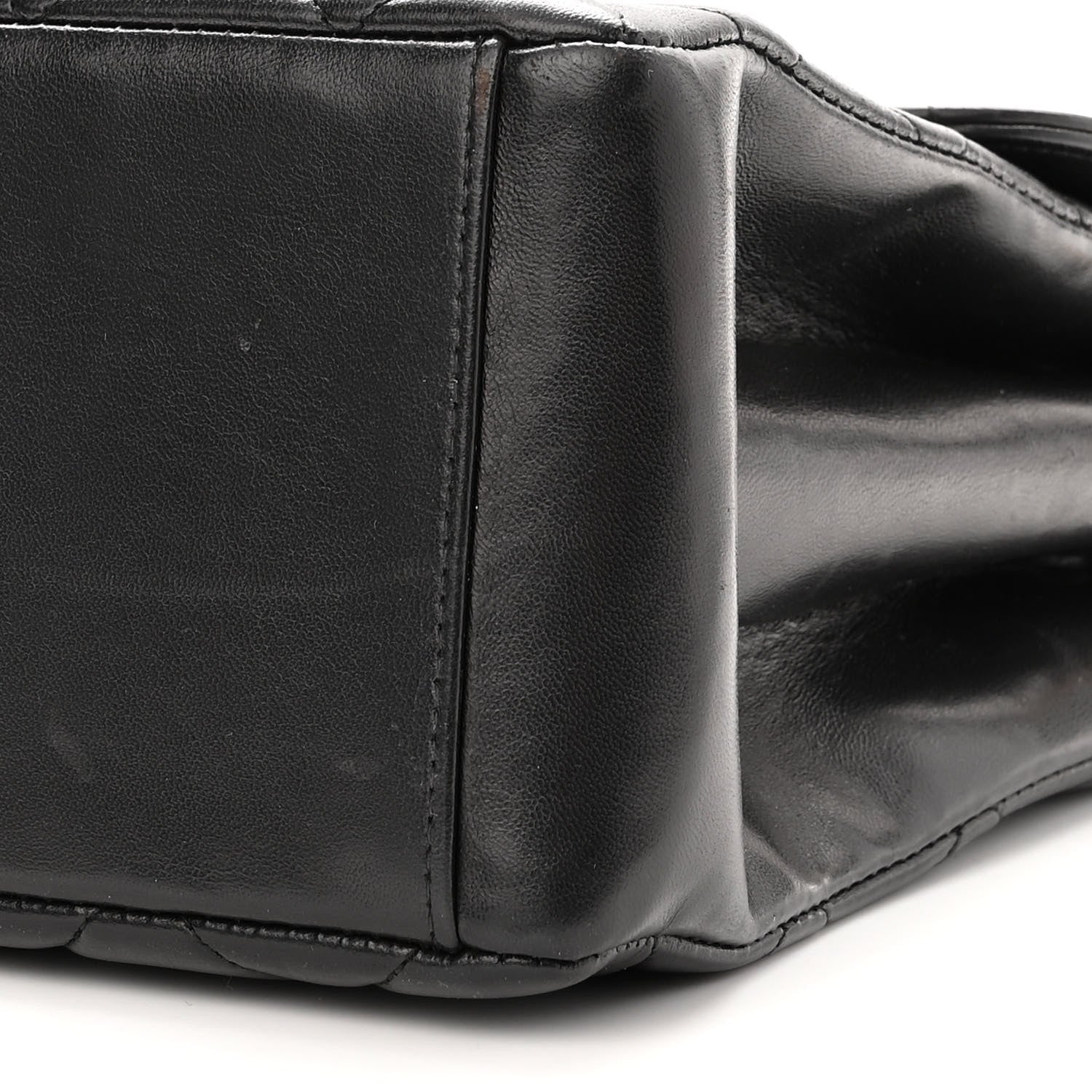 Chanel Lambskin Quilted CC Flap Shoulder Bag Black 9 of 10