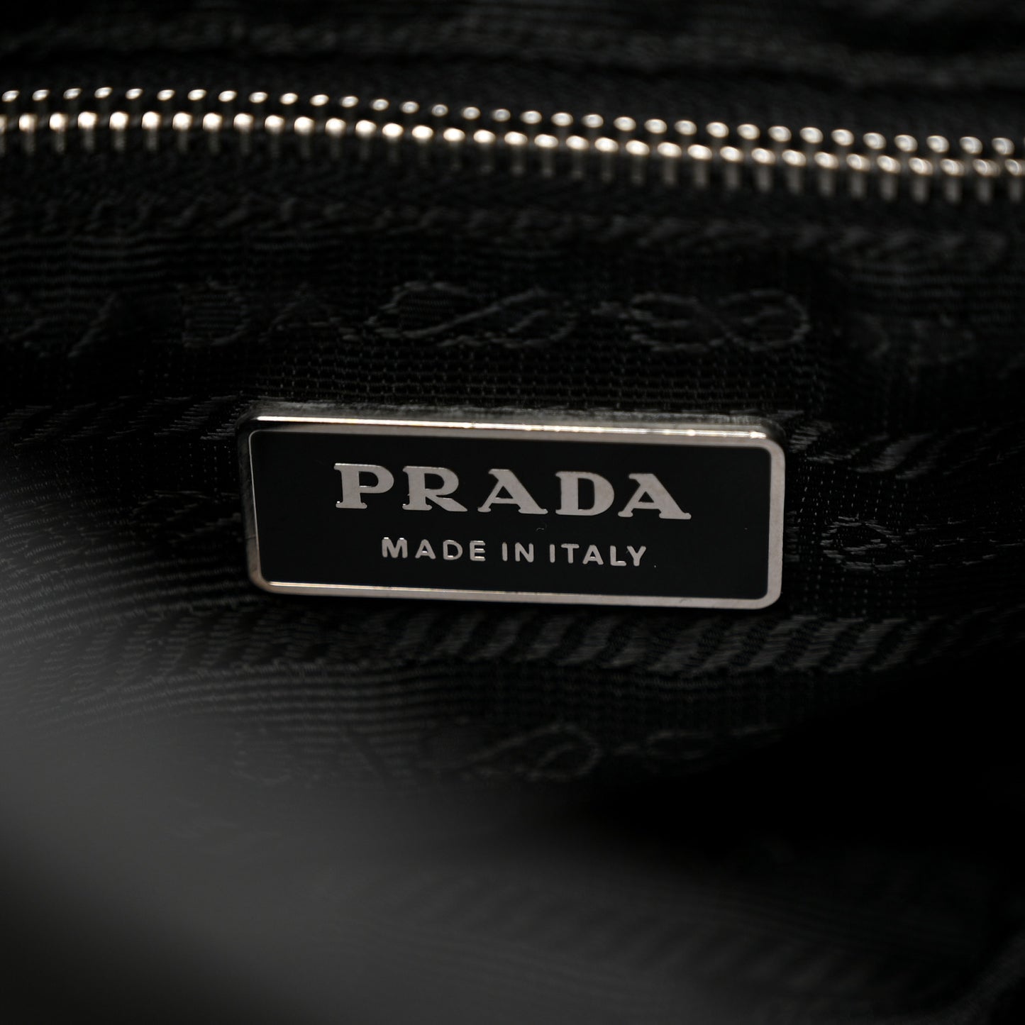 Nylon Zip Tote Bag Black