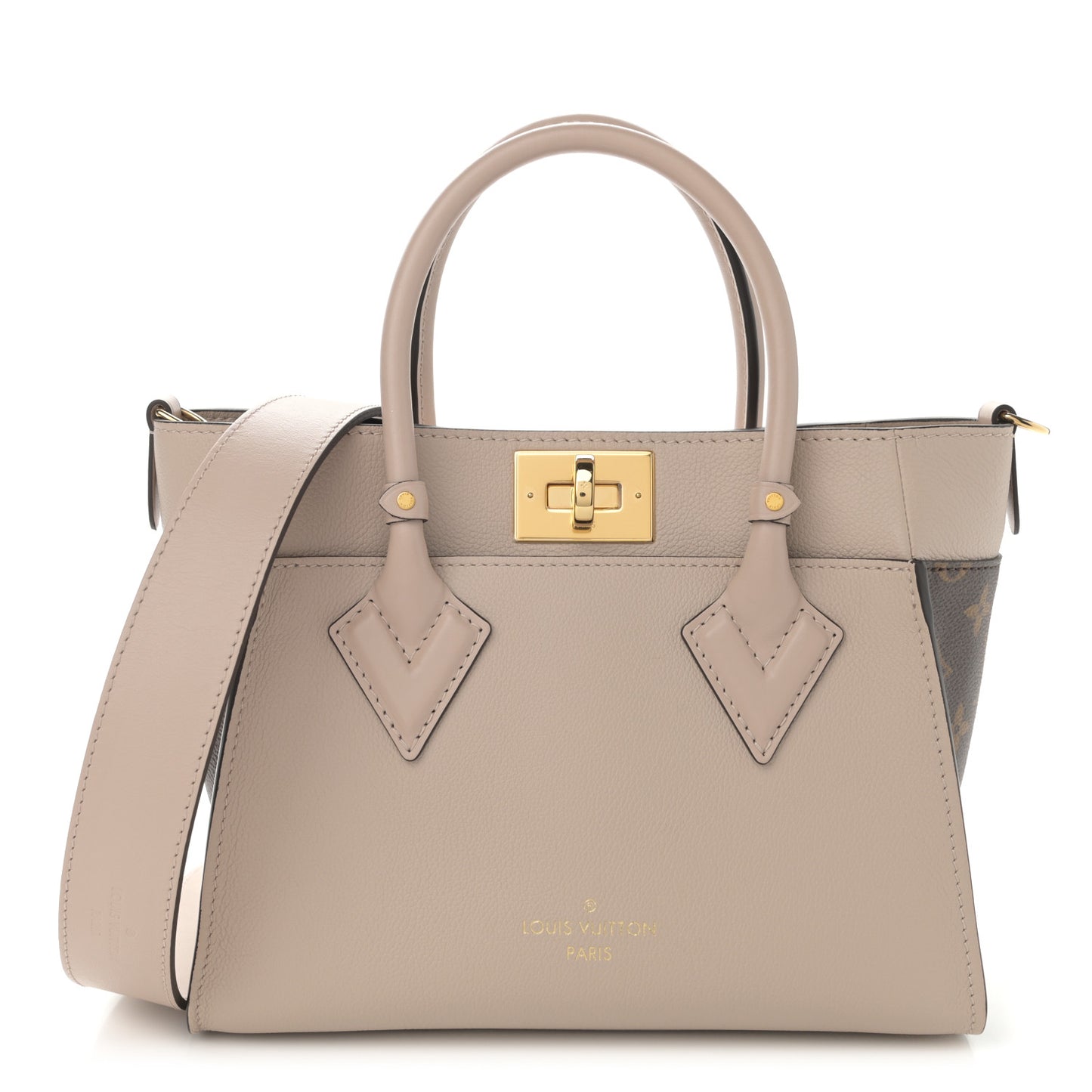 Calfskin Monogram On My Side PM Greige