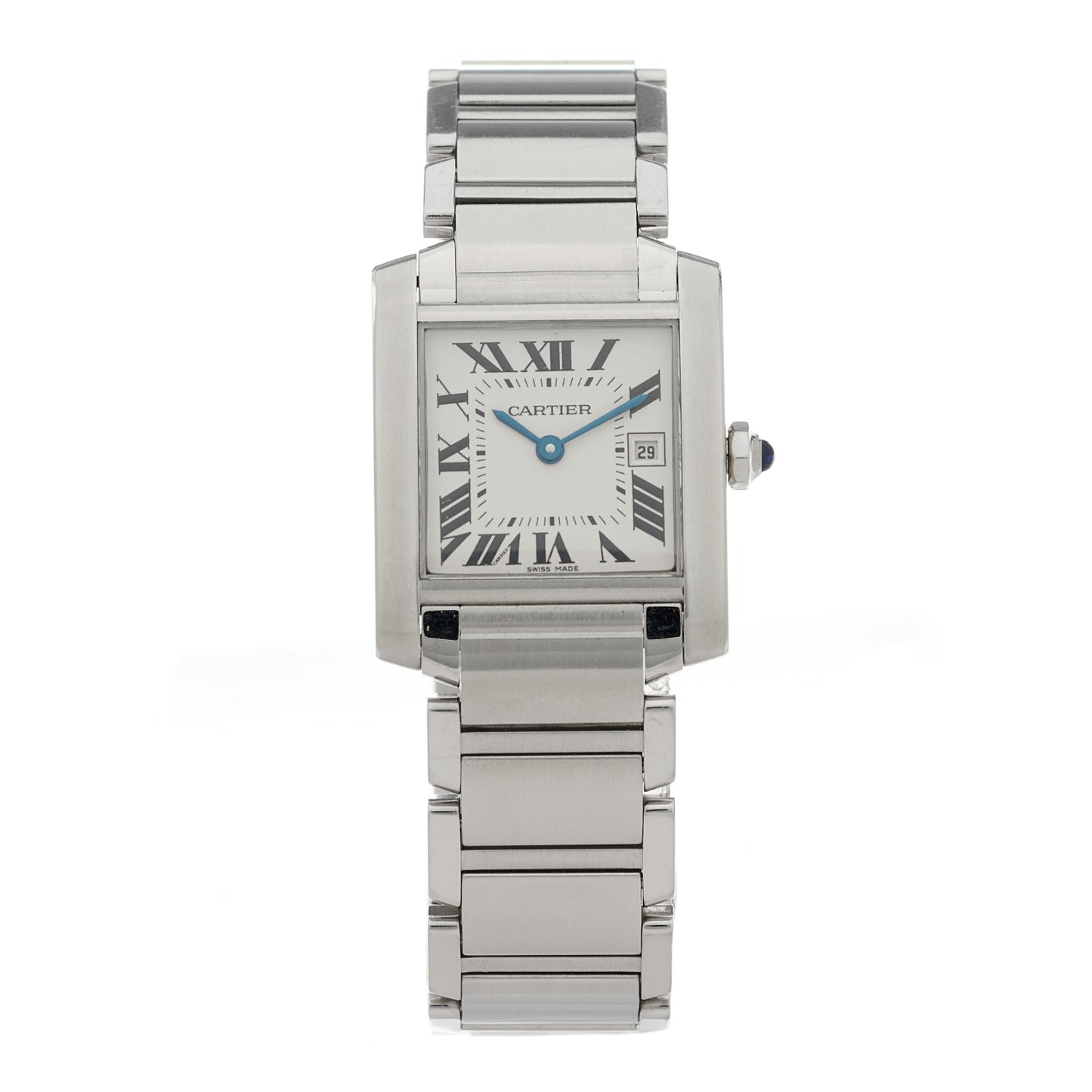 Stainless Steel 25mm Tank Francaise Quartz Watch