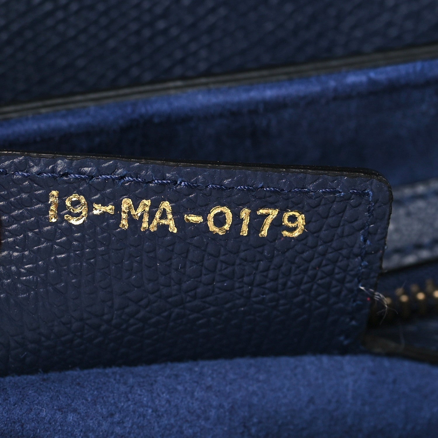 Christian Dior Grained Calfskin Saddle Bag Navy 6 of 8