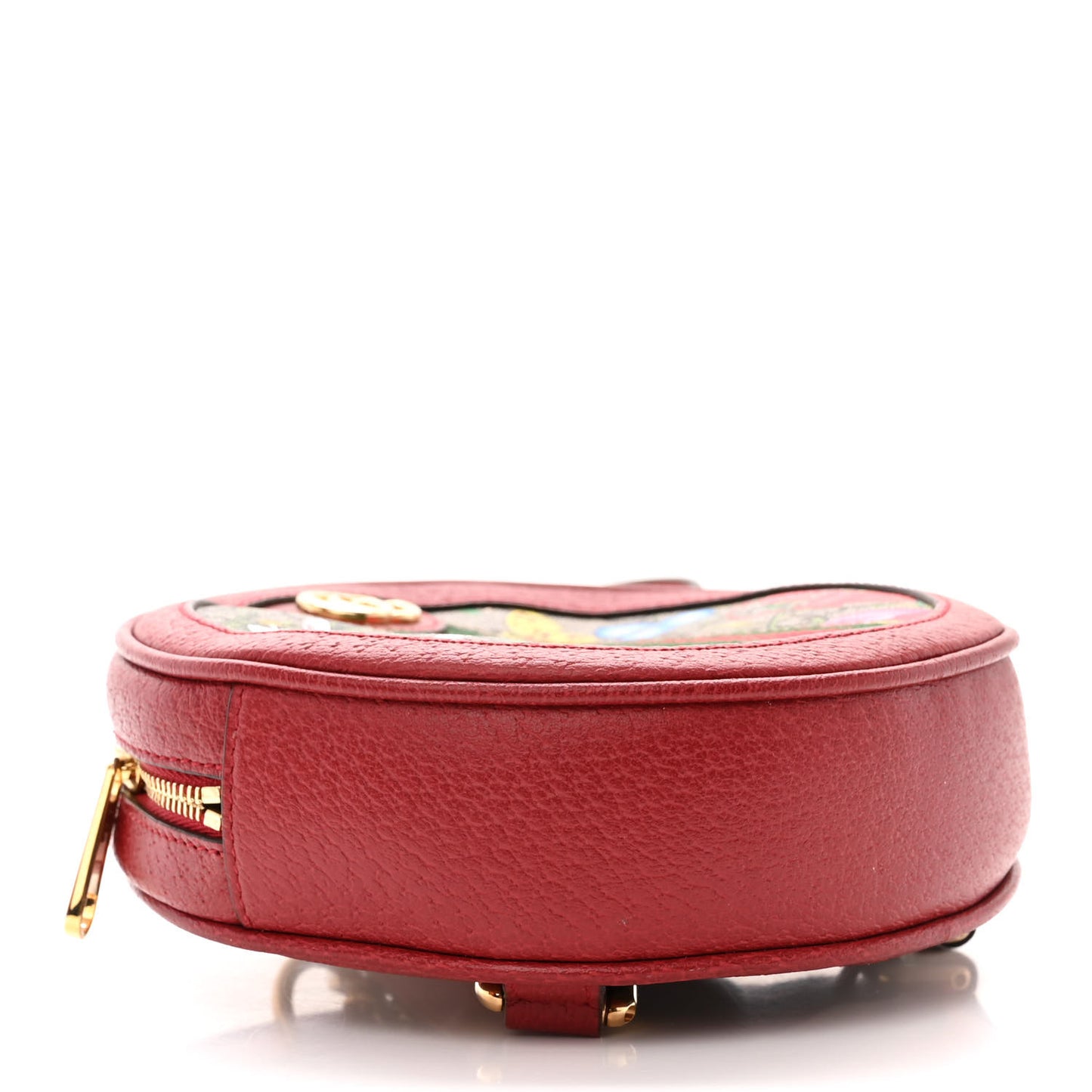 GG Supreme Monogram Web Flora Mini Ophidia Round Backpack Red