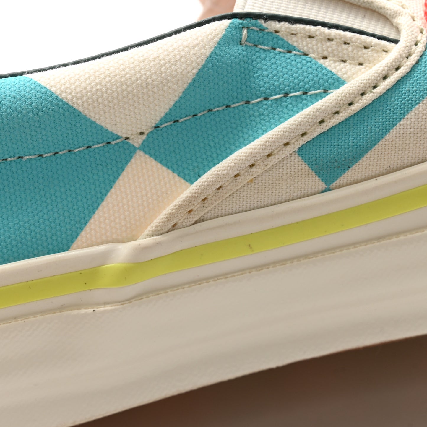 X Vans Vault Beaded Flower Mens Classic Slip On Sneakers 7 Blue Multicolor