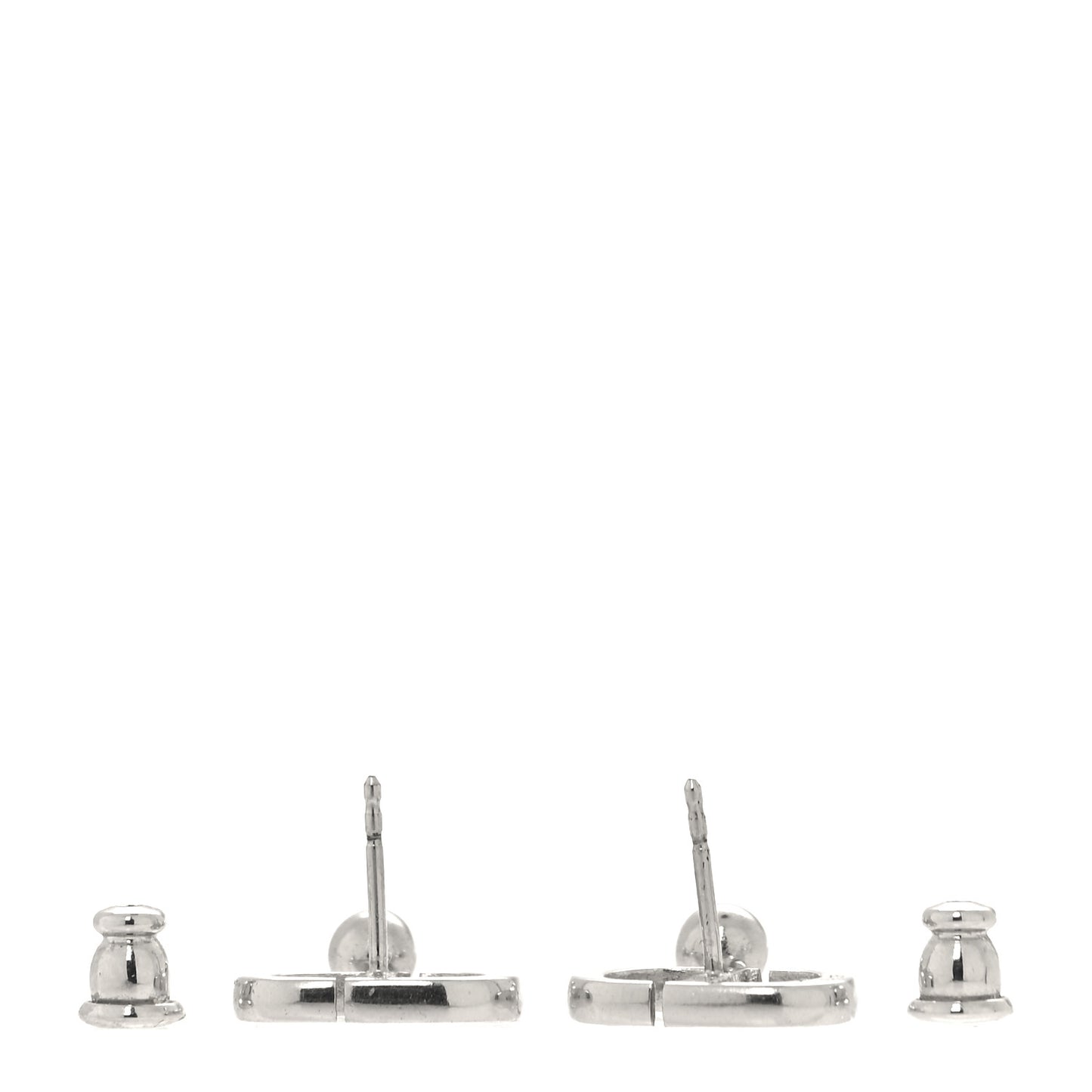 Metal Crystal CD Star Drop Earrings Silver