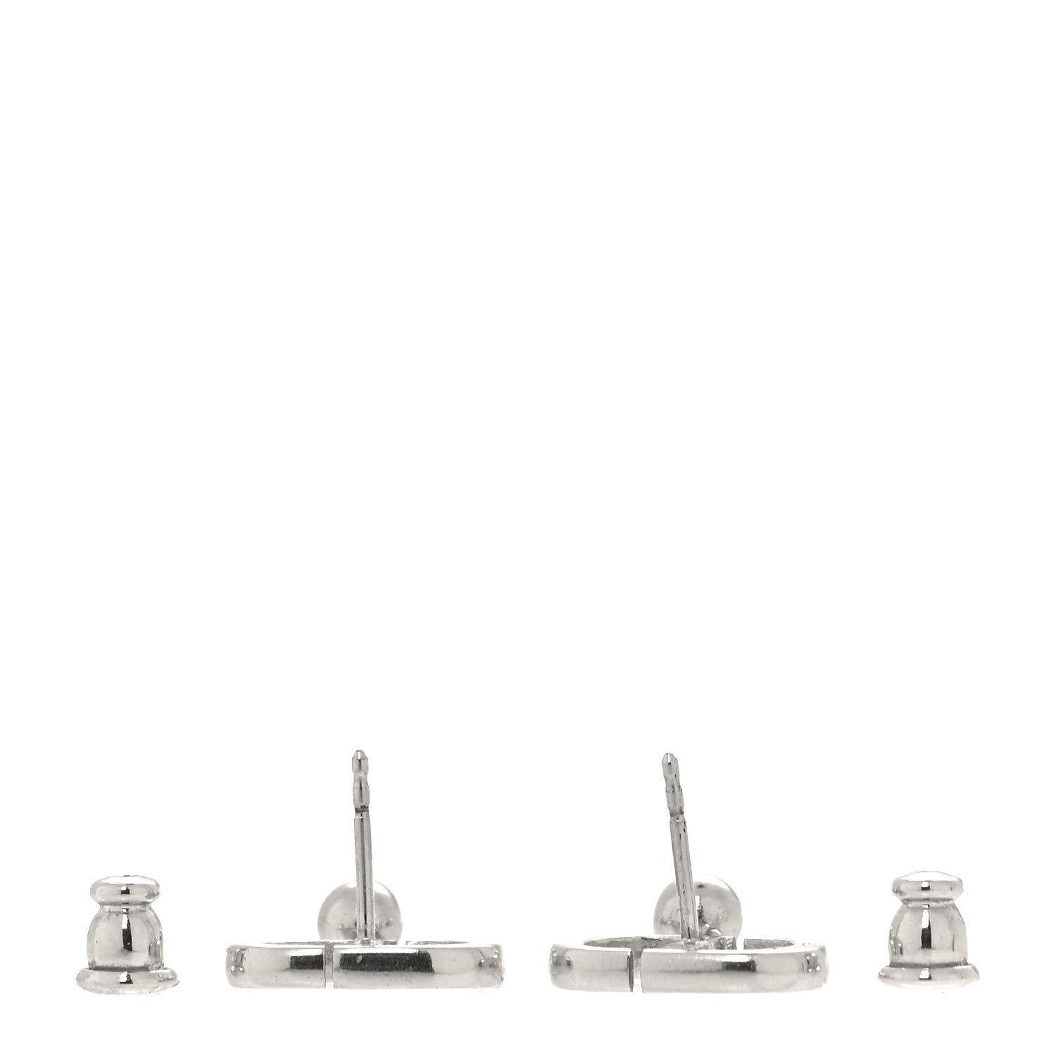 Christian Dior Metal Crystal CD Star Drop Earrings Silver 3 of 4