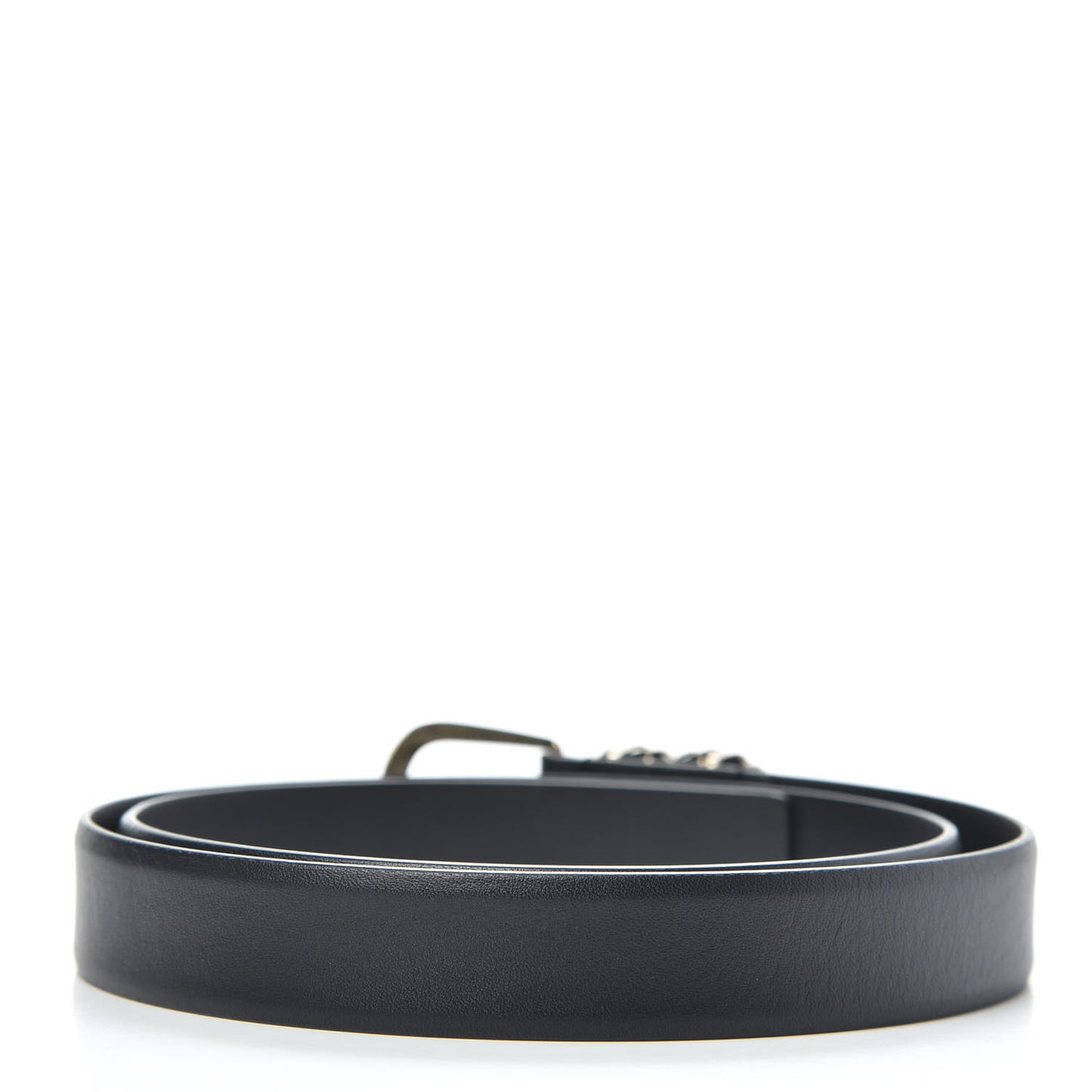 Calfskin CC Chain Belt 85 34 Black