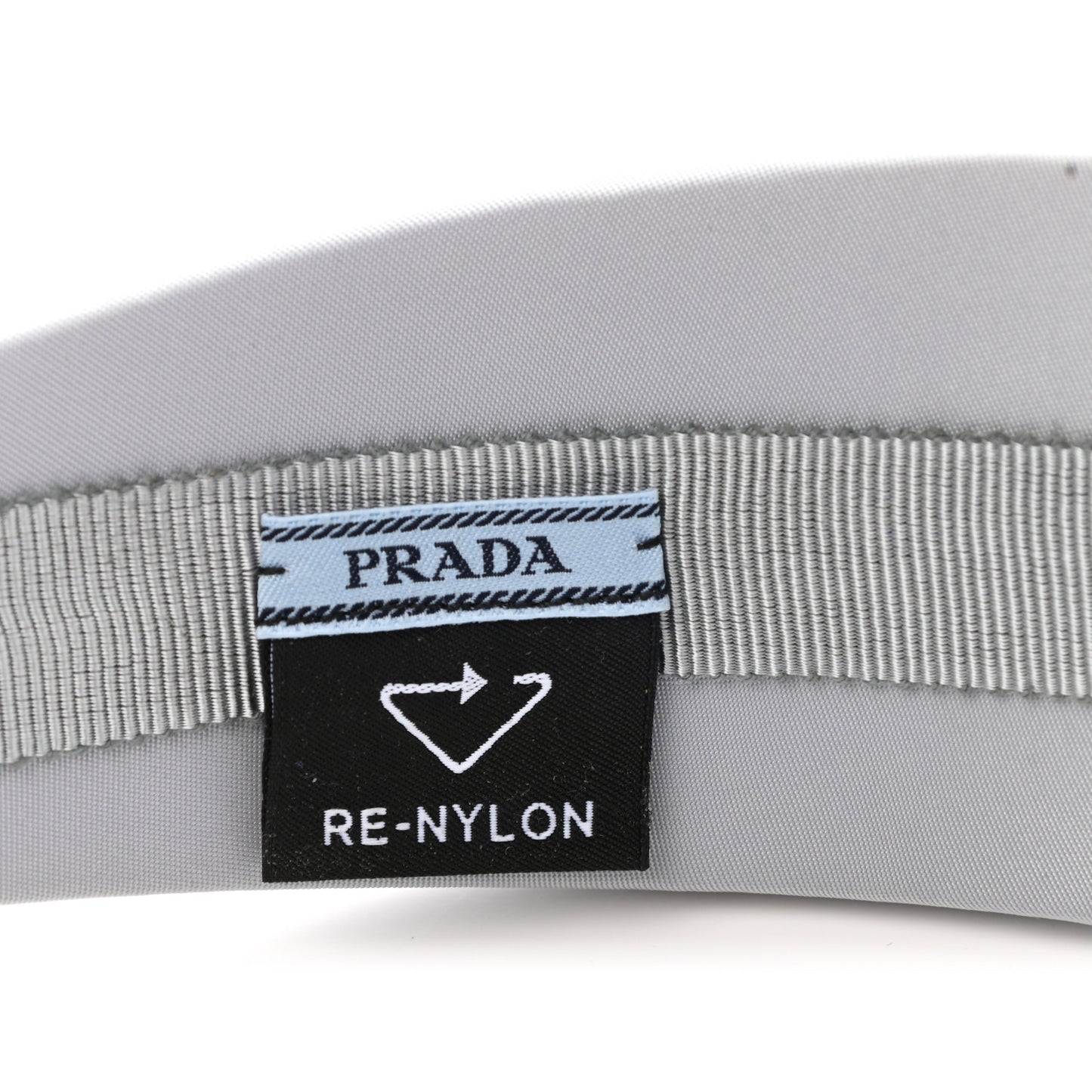 Re-Nylon Triangle Logo Headband Fiordaliso