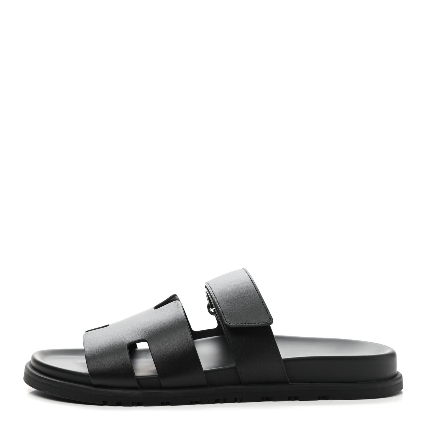 Calfskin Mens Chypre Sandals 43 Black