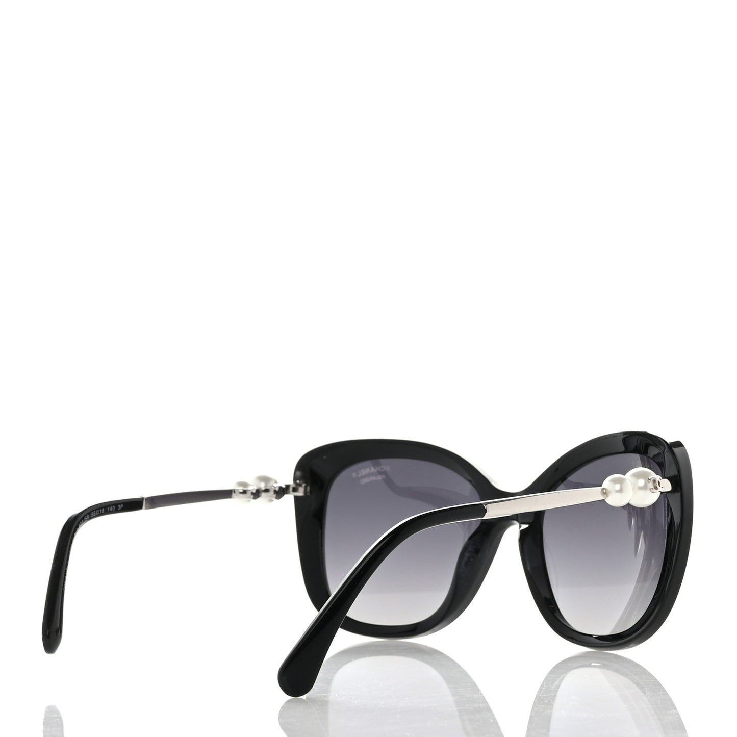 Acetate Polarized Butterfly Winter Pearl Sunglasses 5339-H-A Black