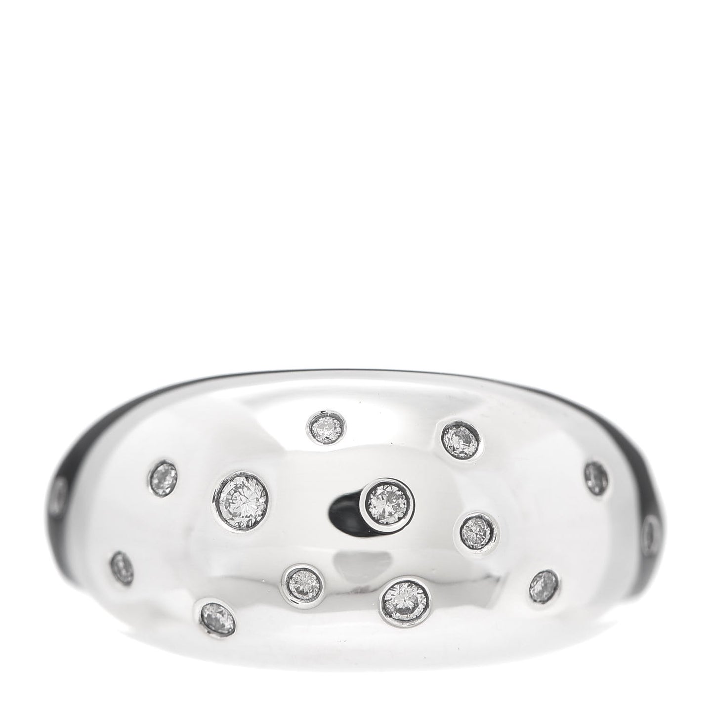 Sterling Silver Diamond 11mm Pure Form Ring 54 7
