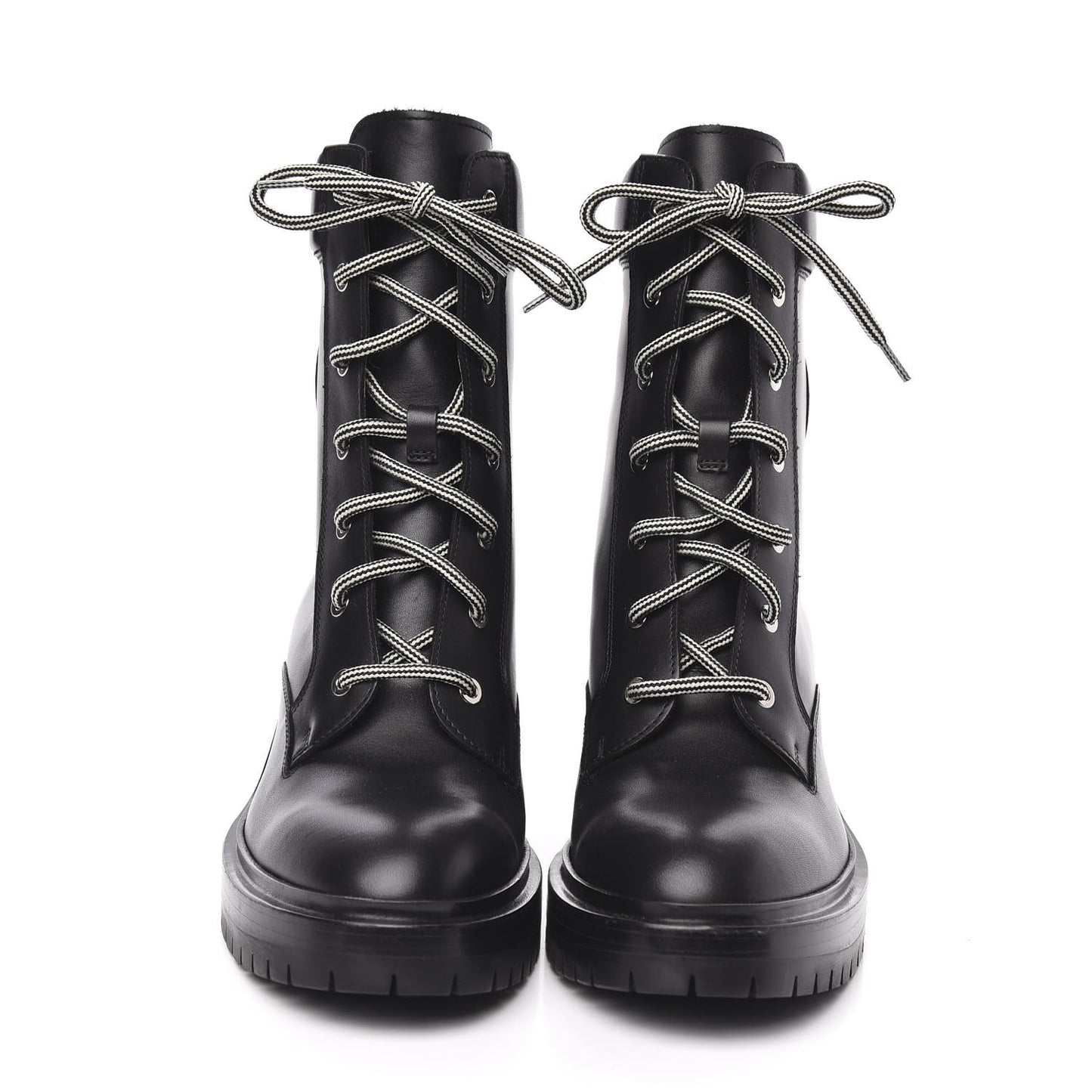 Calfskin Bridge Ankle Boots 40 Black