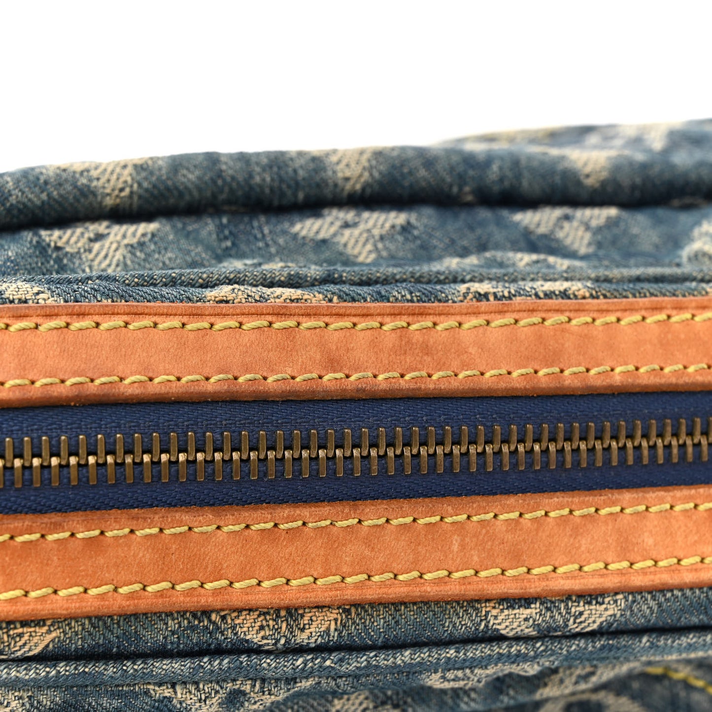 Monogram Denim Bum Bag Blue