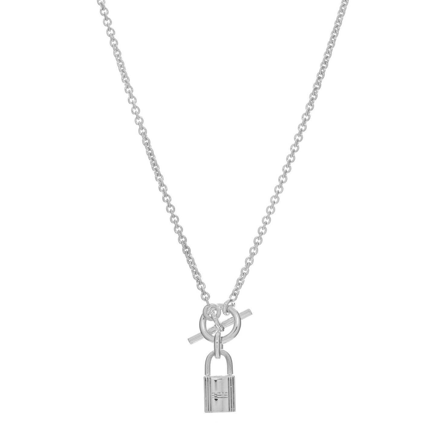 Sterling Silver Cadenas Kelly Lock Pendant Necklace
