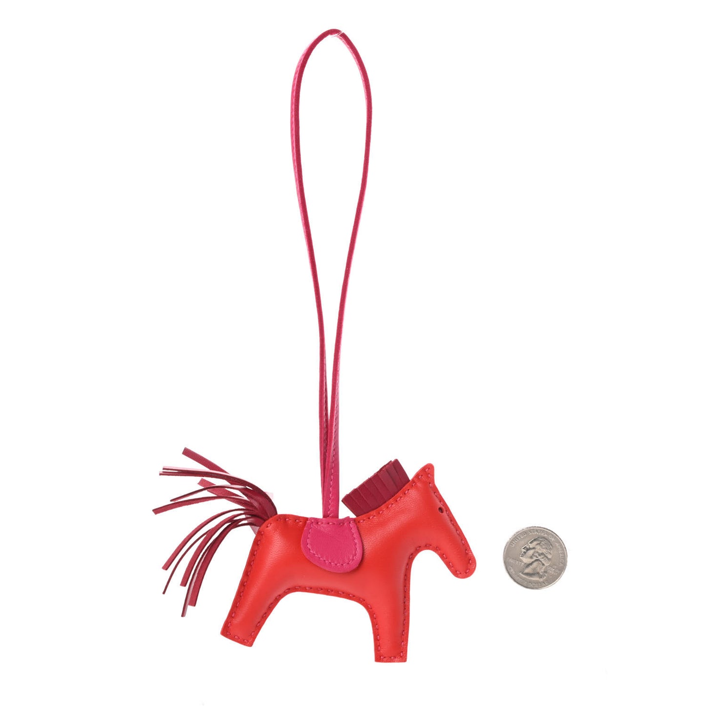 Milo Lambskin Grigri Rodeo Horse Bag Charm PM Rouge Indien Rubis Rose Mexico