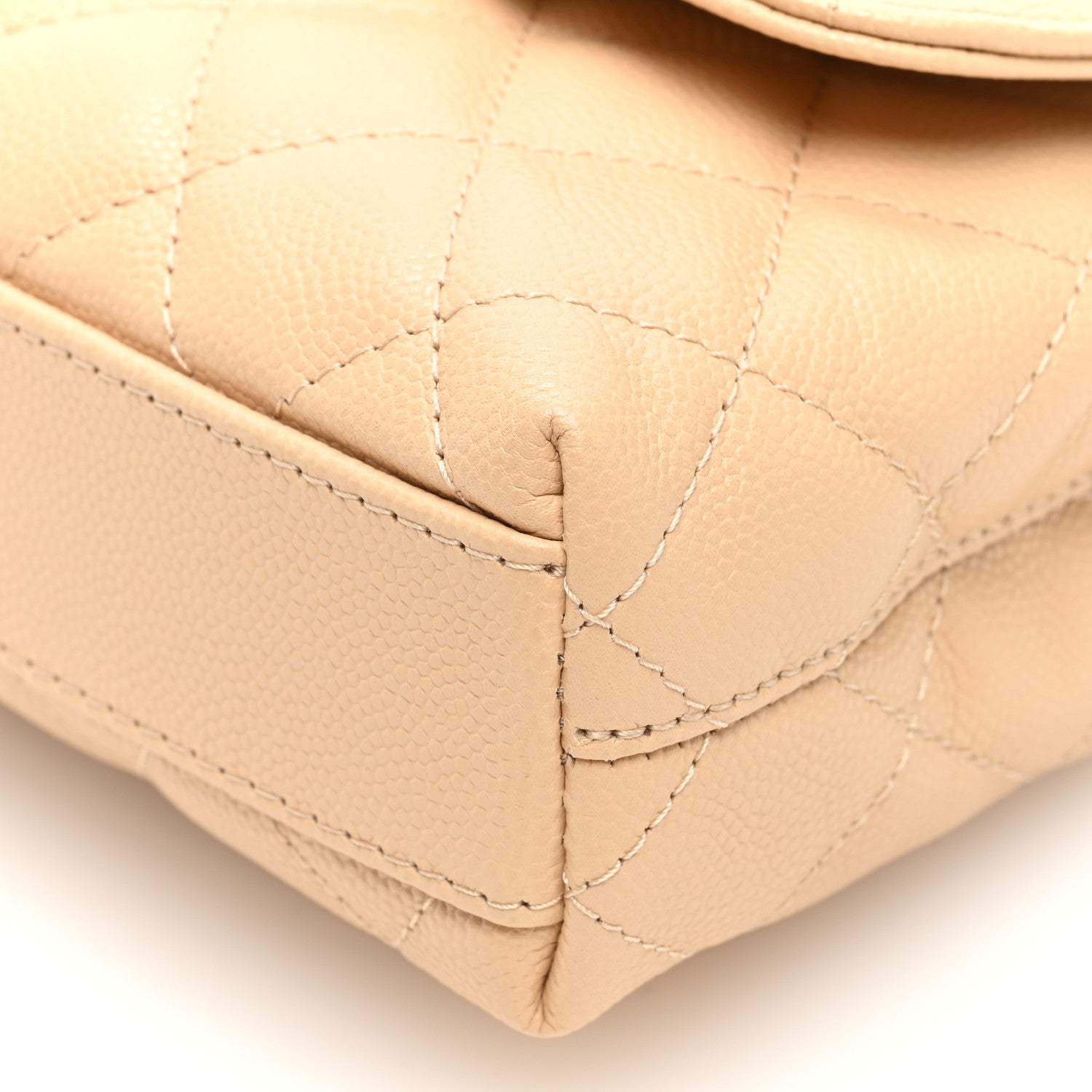 Chanel Caviar Quilted Coco Handle Clutch With Chain Beige 10 of 11