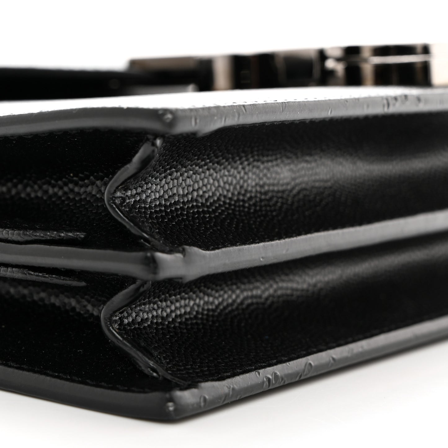 Grain De Poudre Monogram Cassandra Clasp Bag Black