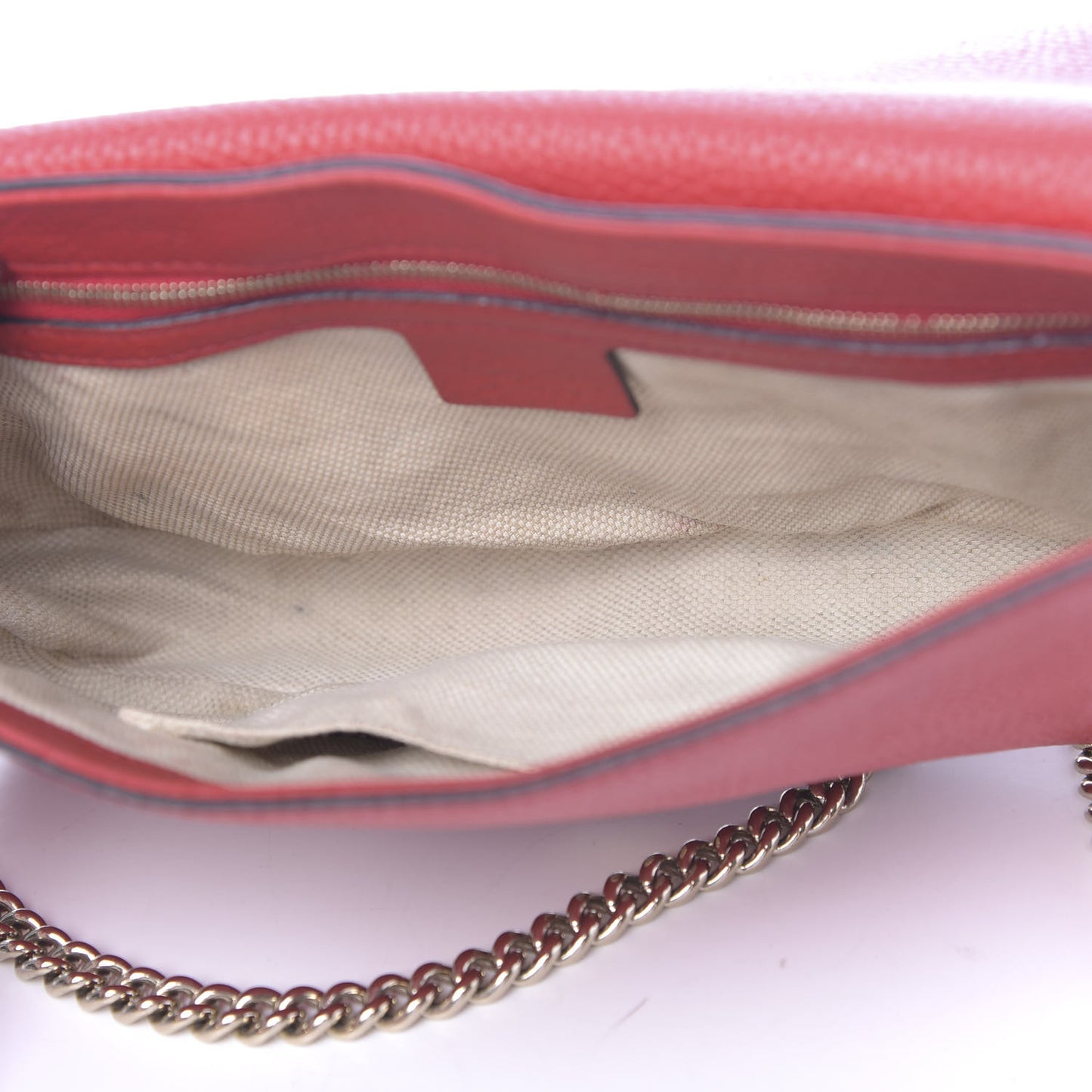 Pebbled Calfskin Medium Soho Flap Crossbody Vibrant Red