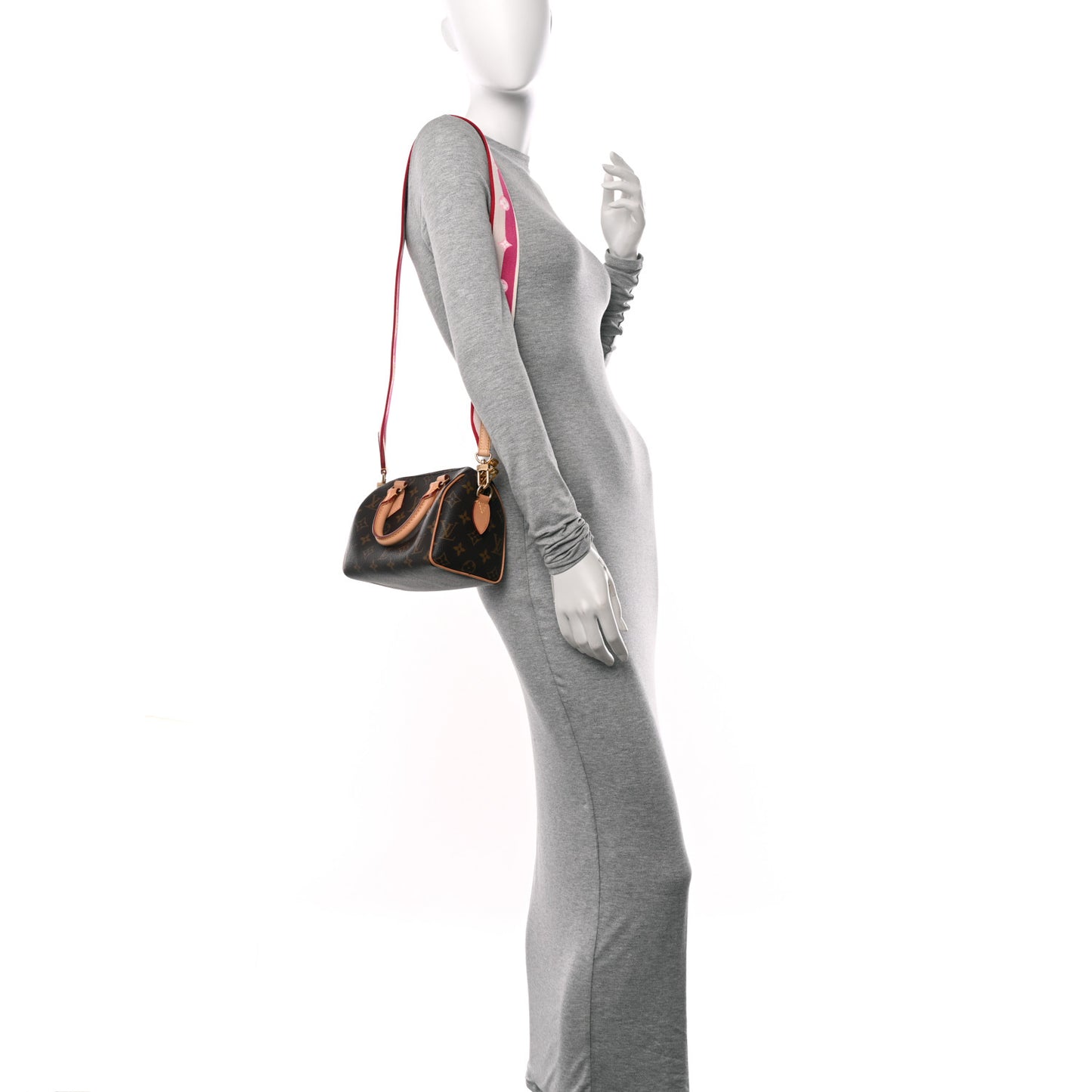 Monogram Speedy Bandouliere 20 Fuchsia