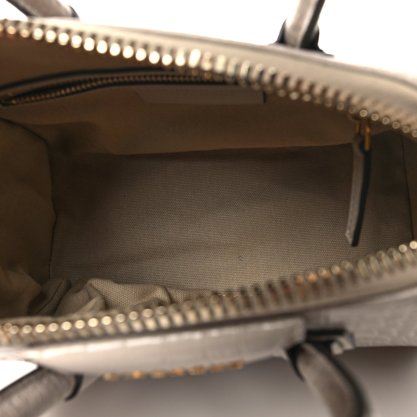Calfskin Crocodile Embossed Mini Antigona Dune