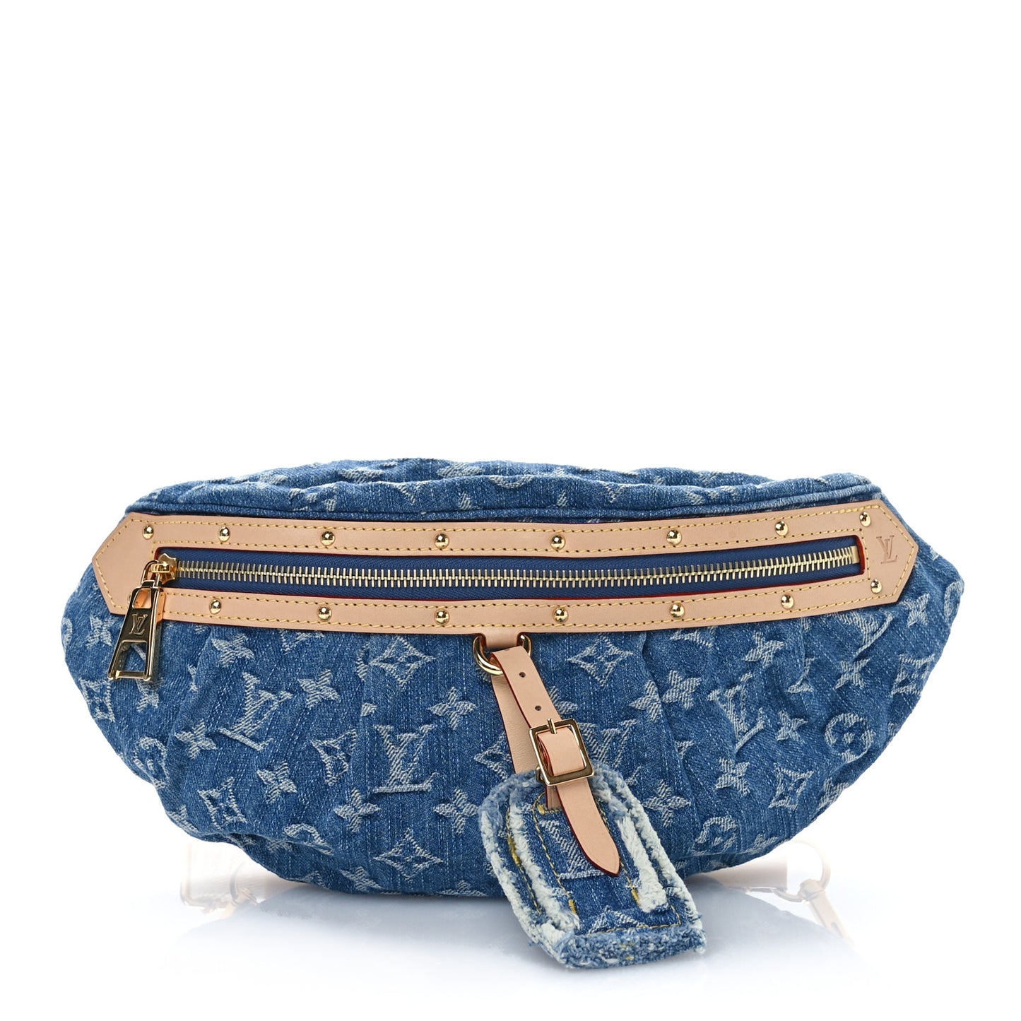 Monogram Denim High Rise Bumbag Blue