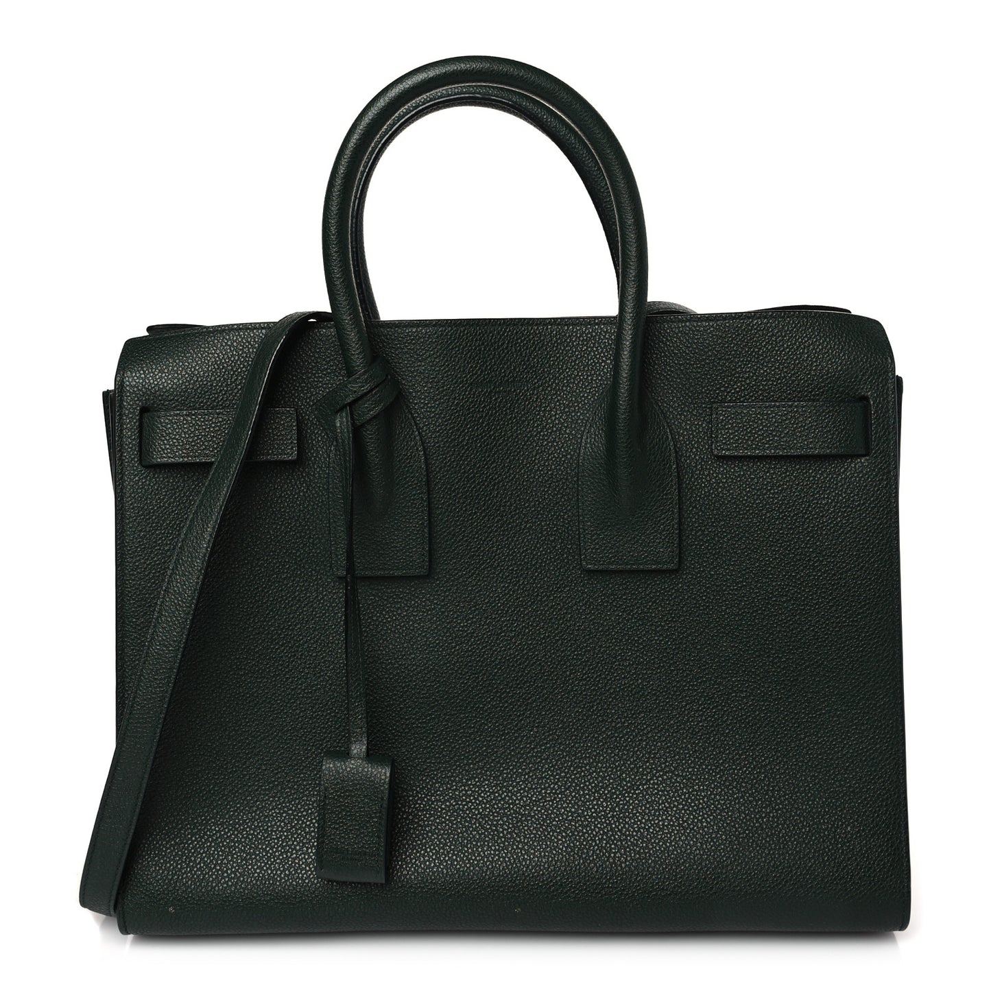 Grained Calfskin Small Sac De Jour Green