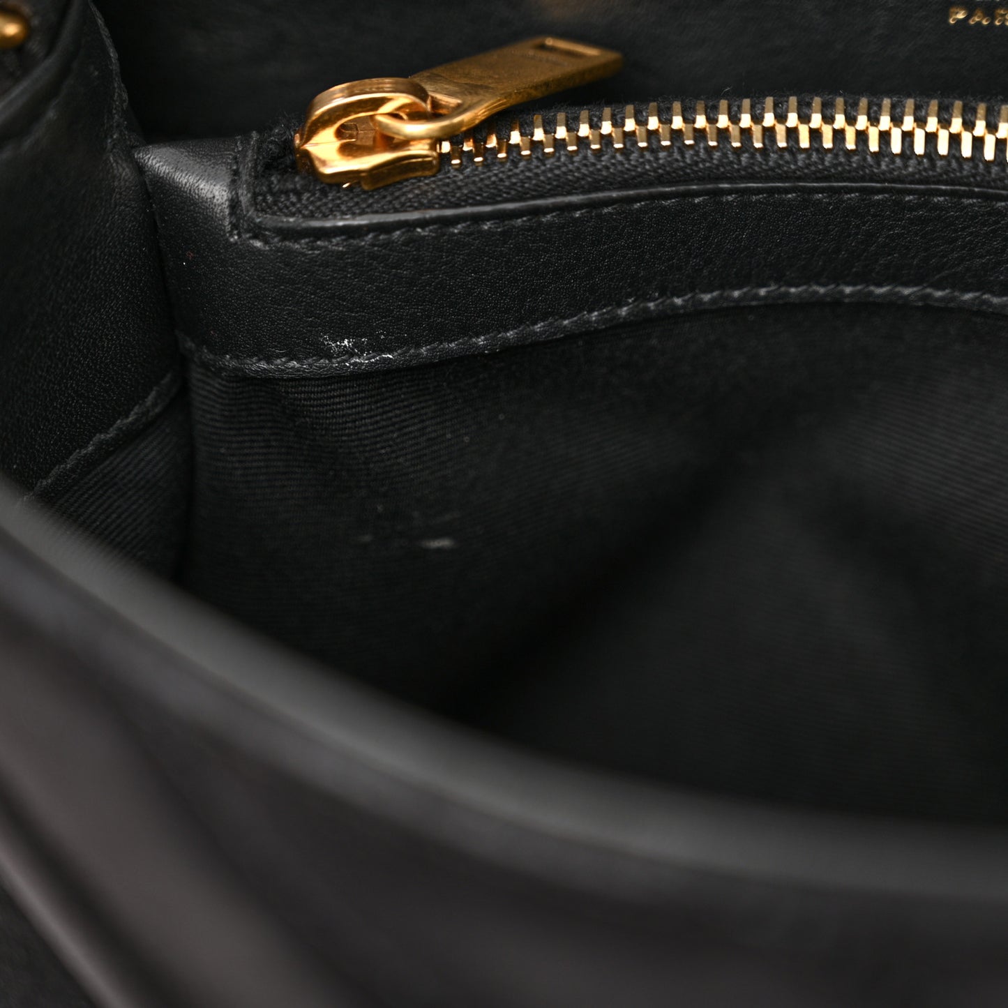 Suede Calfskin Y Quilted Monogram Small Loulou Chain Satchel Black