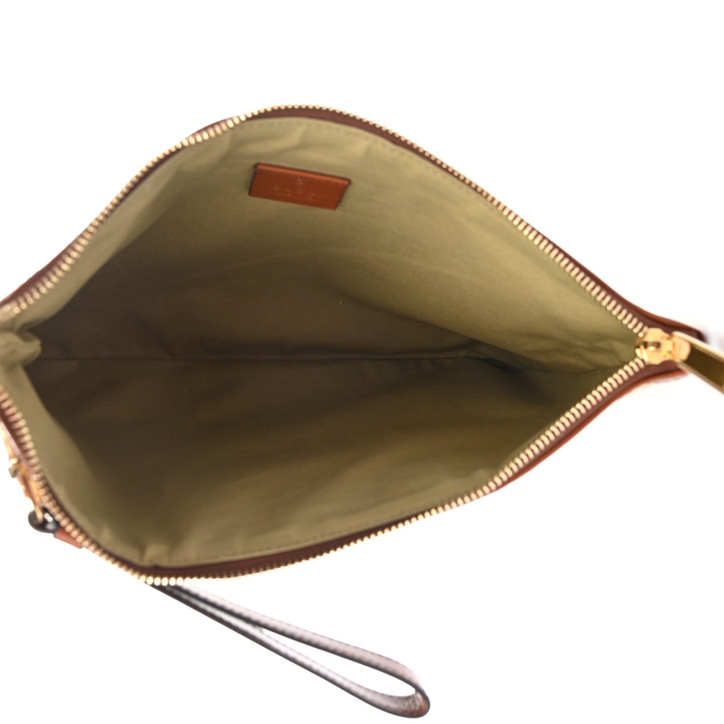 Vintage Canvas Web Pouch Sand Cuir