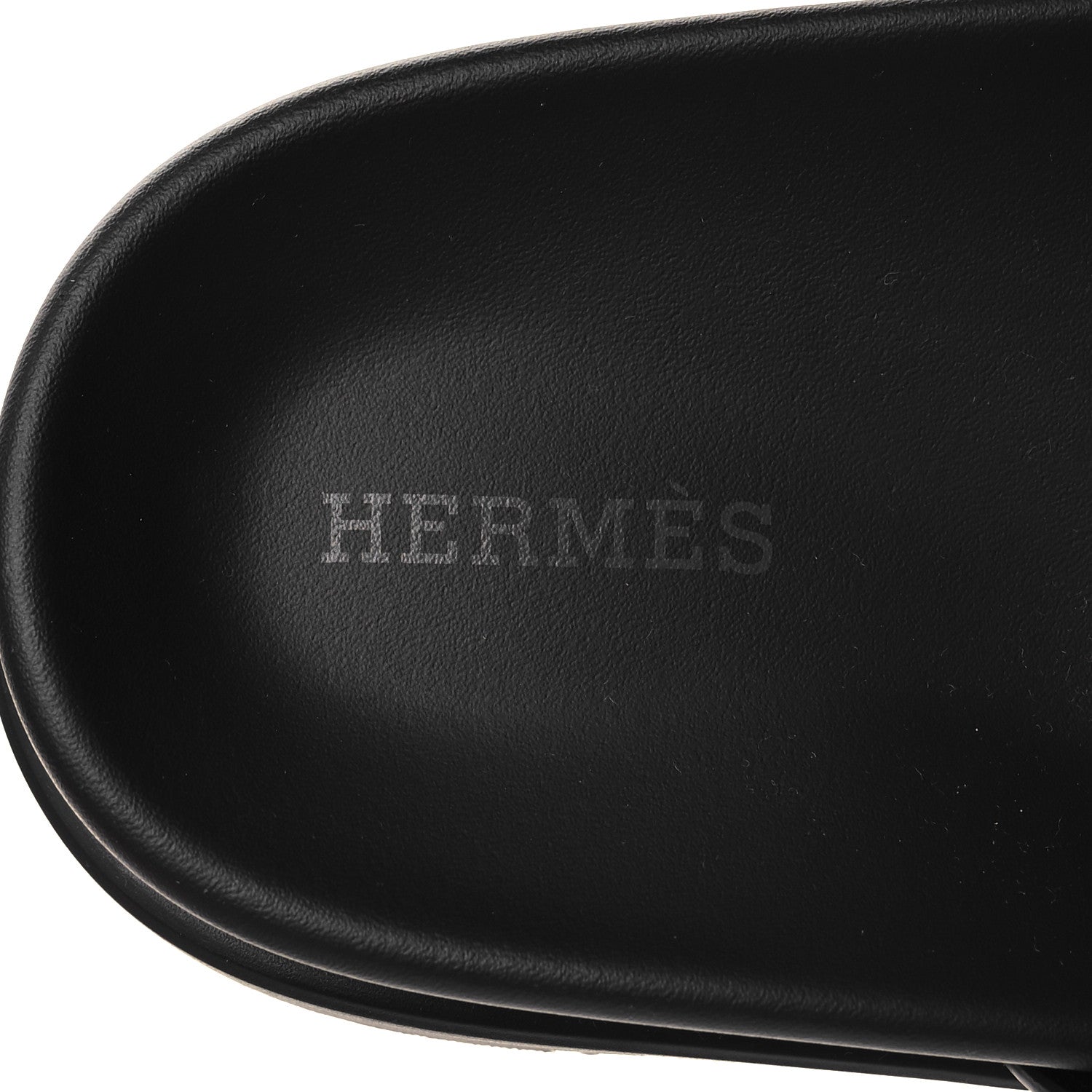 Hermes Calfskin Womens Chypre Sandals 37.5 Black 7 of 9