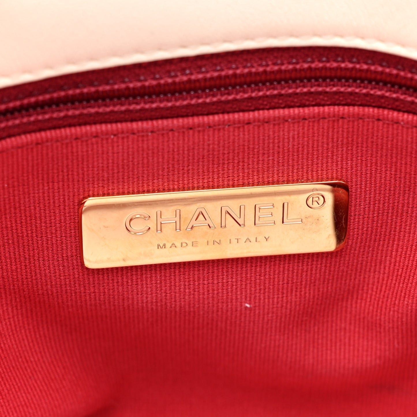 Lambskin Quilted Large Chanel 19 Flap White