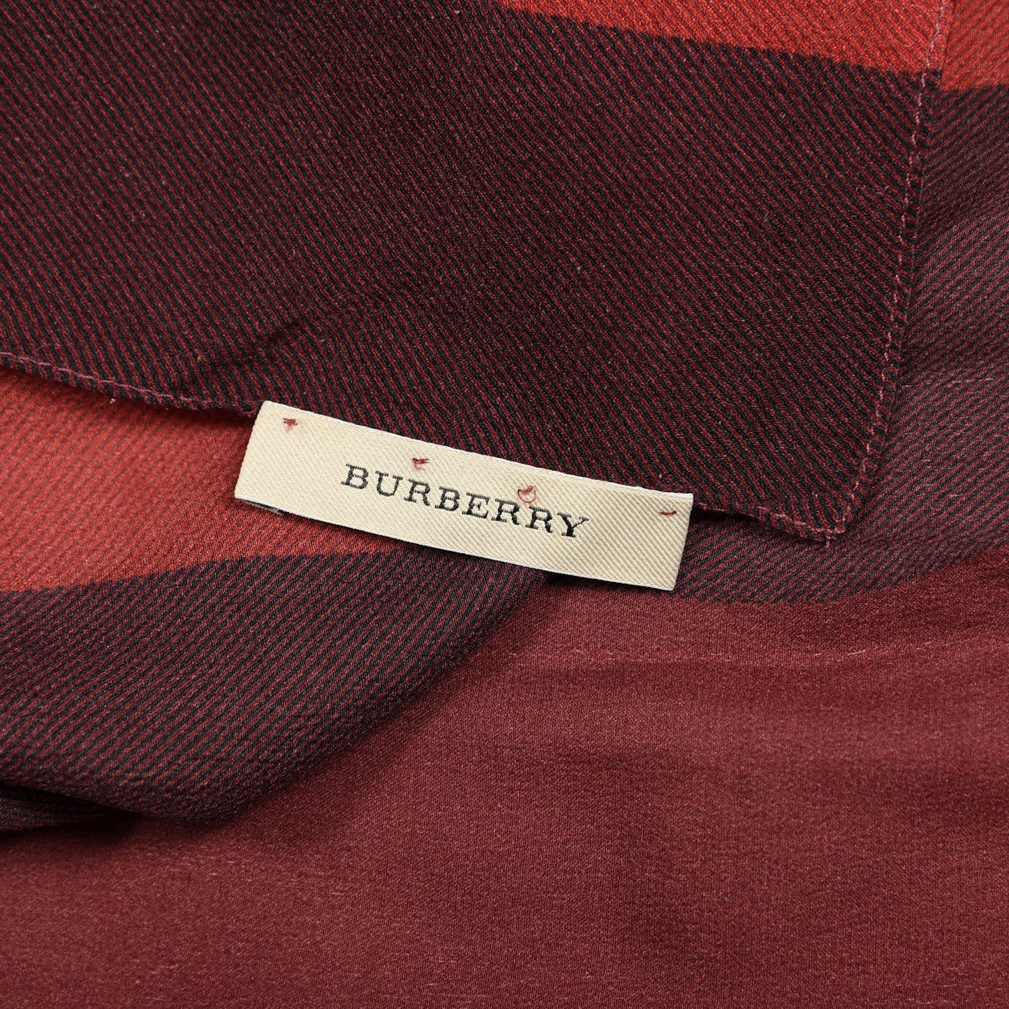 Silk Mega Check Mulberry Scarf Red