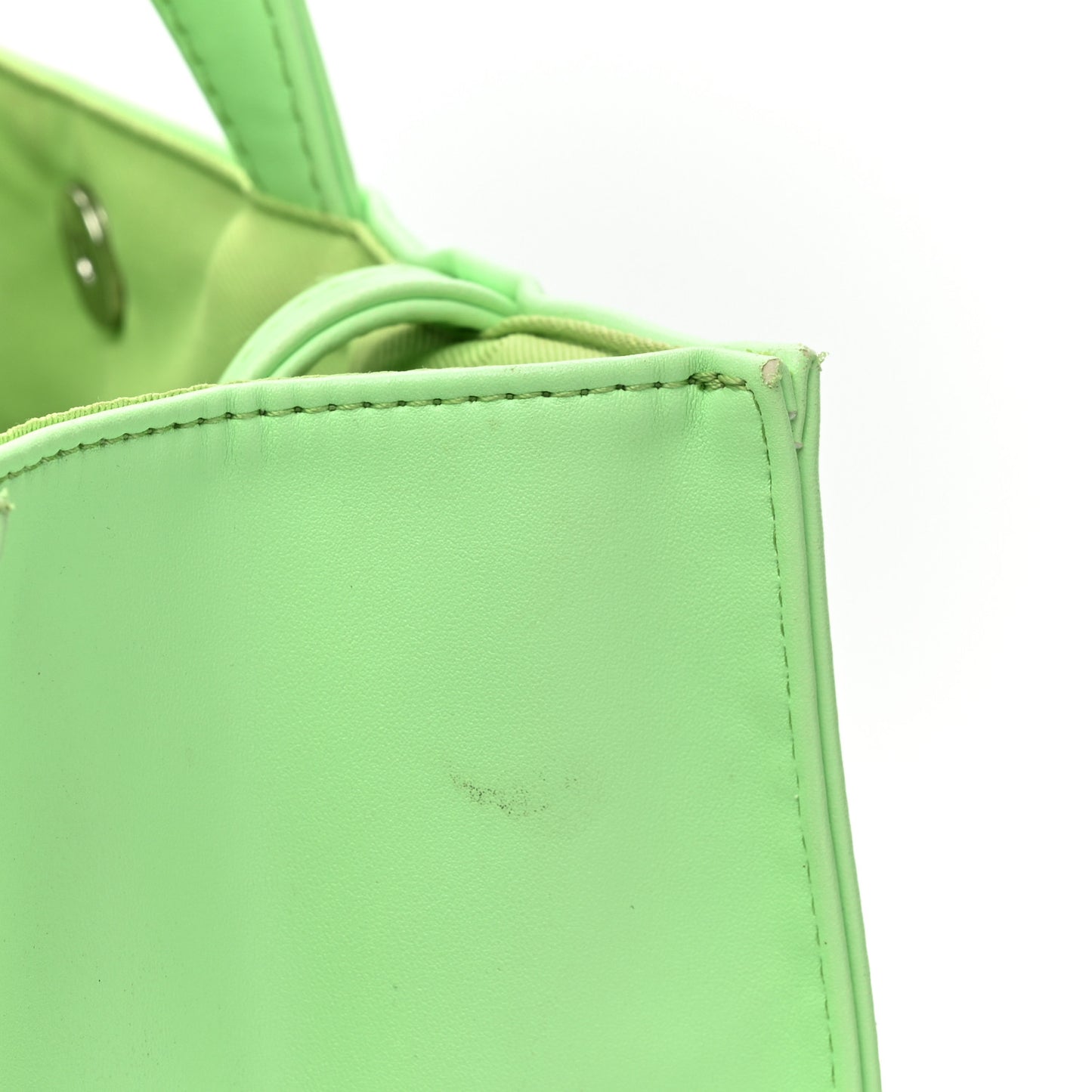 Vegan Leather Medium Shopping Bag Double Mint