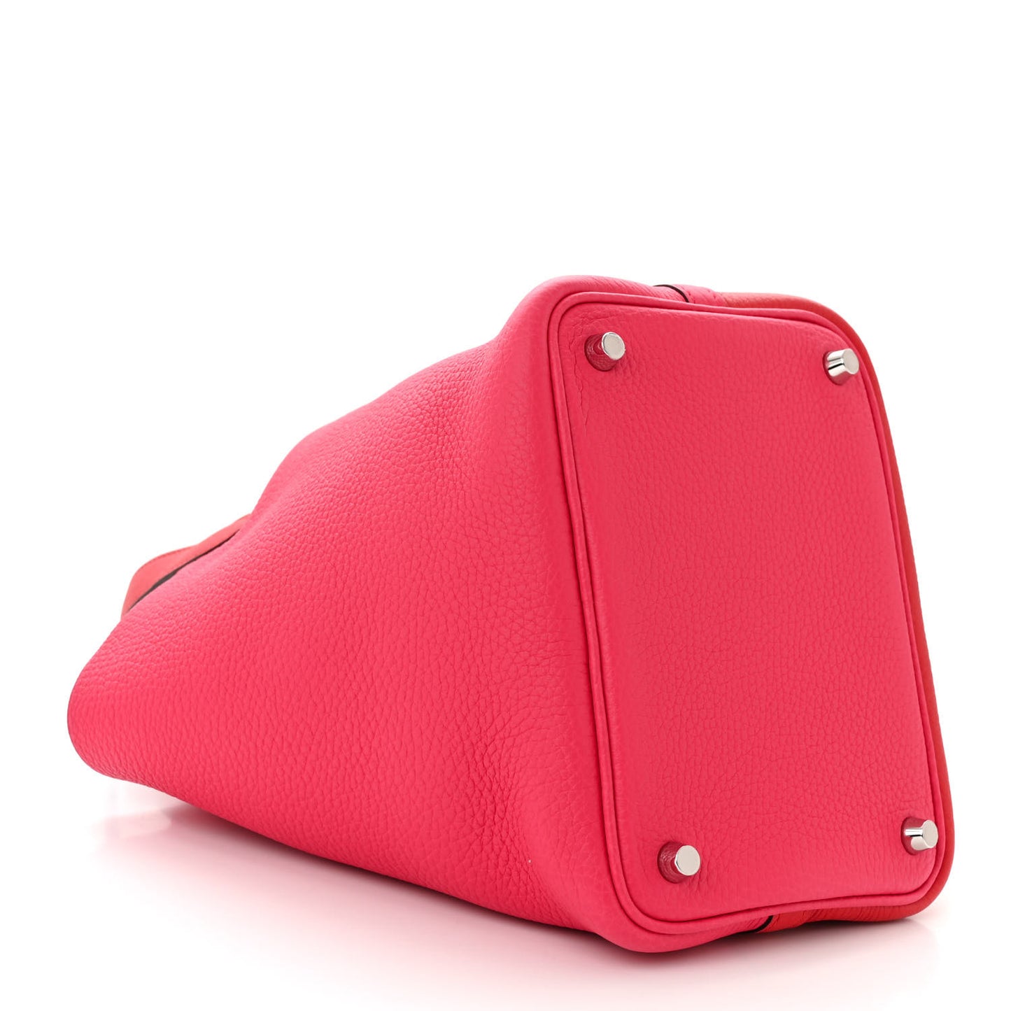 Taurillon Clemence Tri-Color Picotin Lock 18 PM Rouge Coeur Rose Extreme Bleu Zanzibar