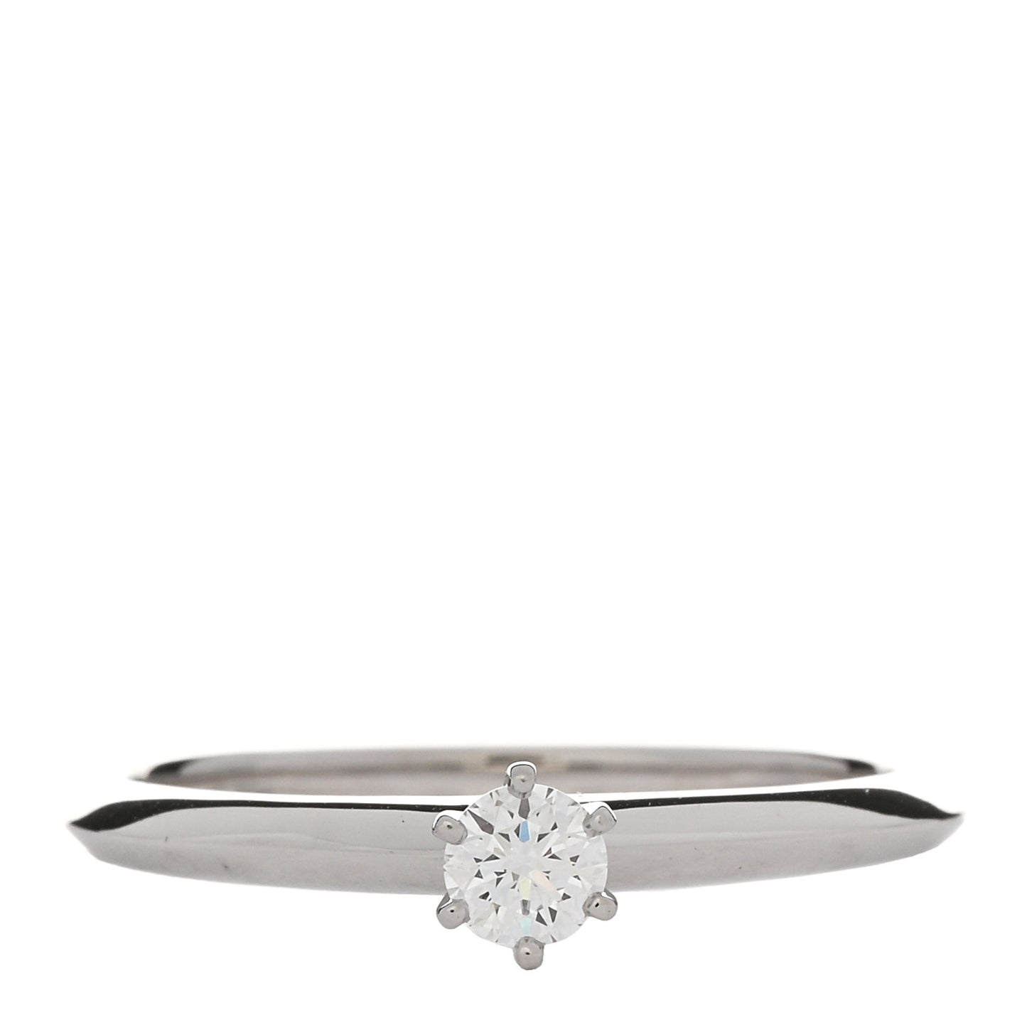 Platinum Diamond .21ct Solitaire Engagement Ring 59 8.75