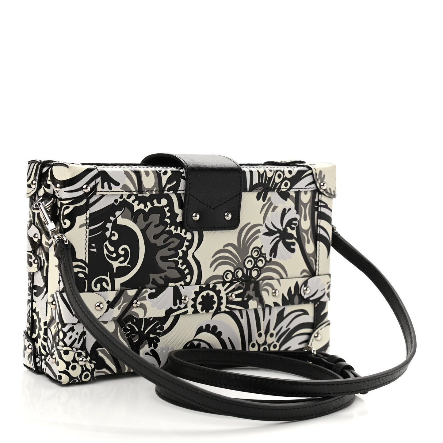 Epi Floral Petite Malle White Black