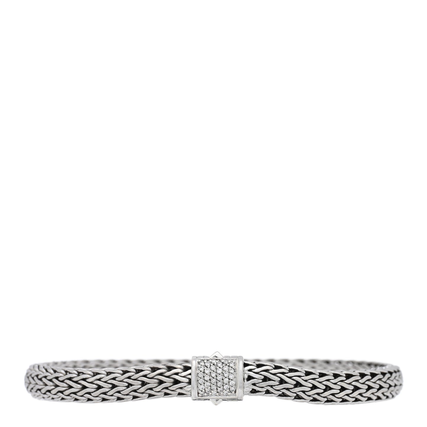Sterling Silver Diamond 6.5mm Classic Chain Bracelet