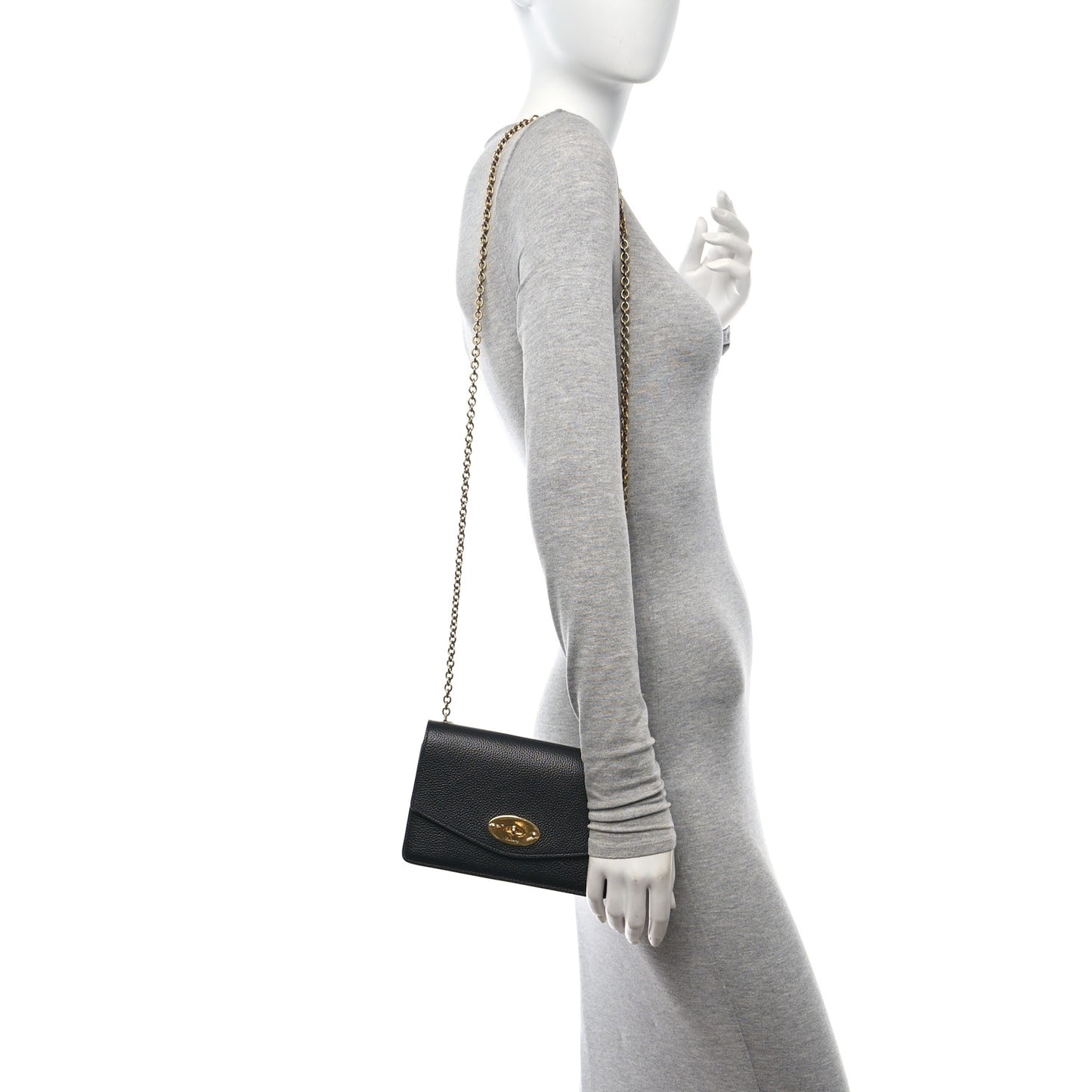 Small Classic Grain Calfskin Small Darley Black