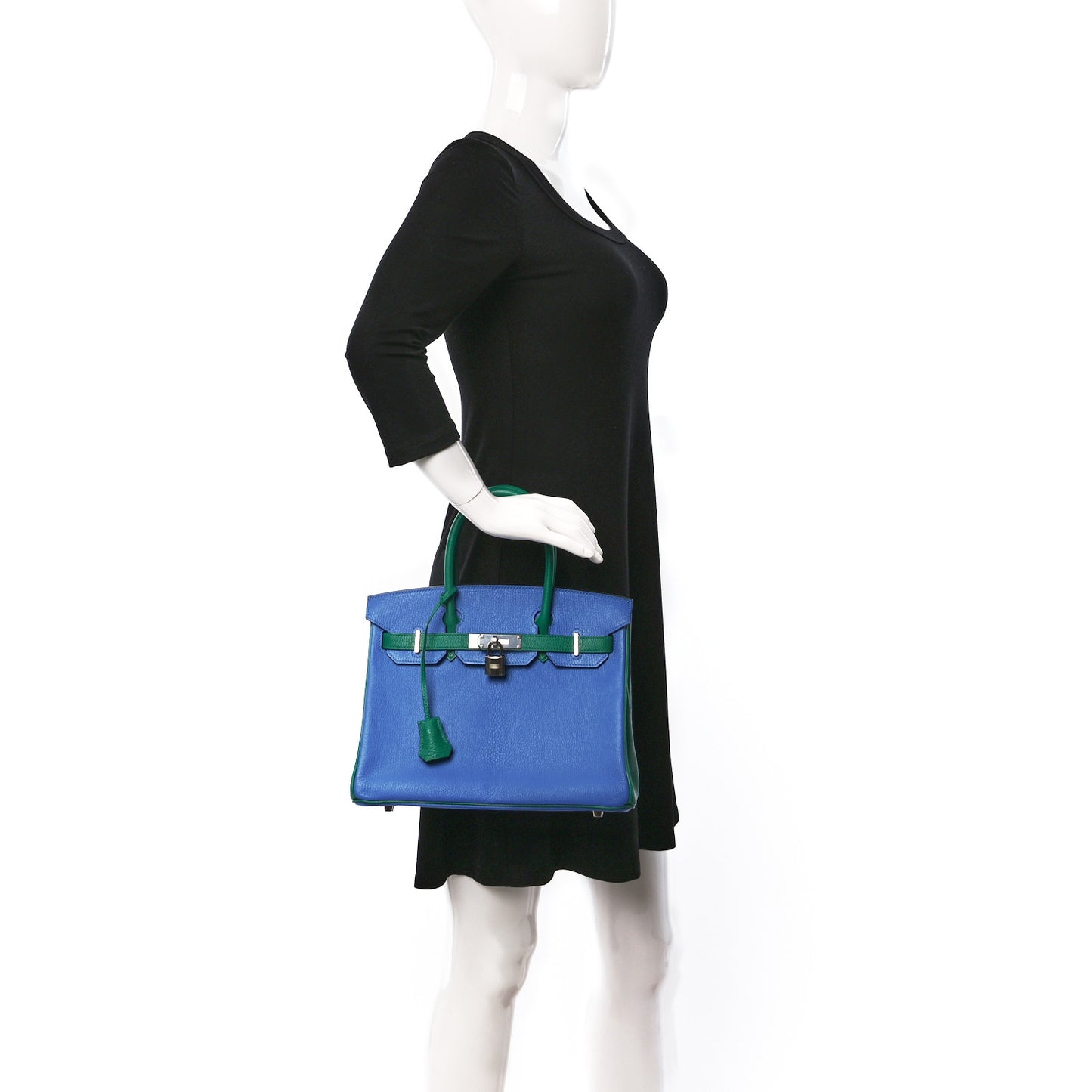 Chevre Mysore Horseshoe Birkin 30 Bleu Hydra Vert Bengale