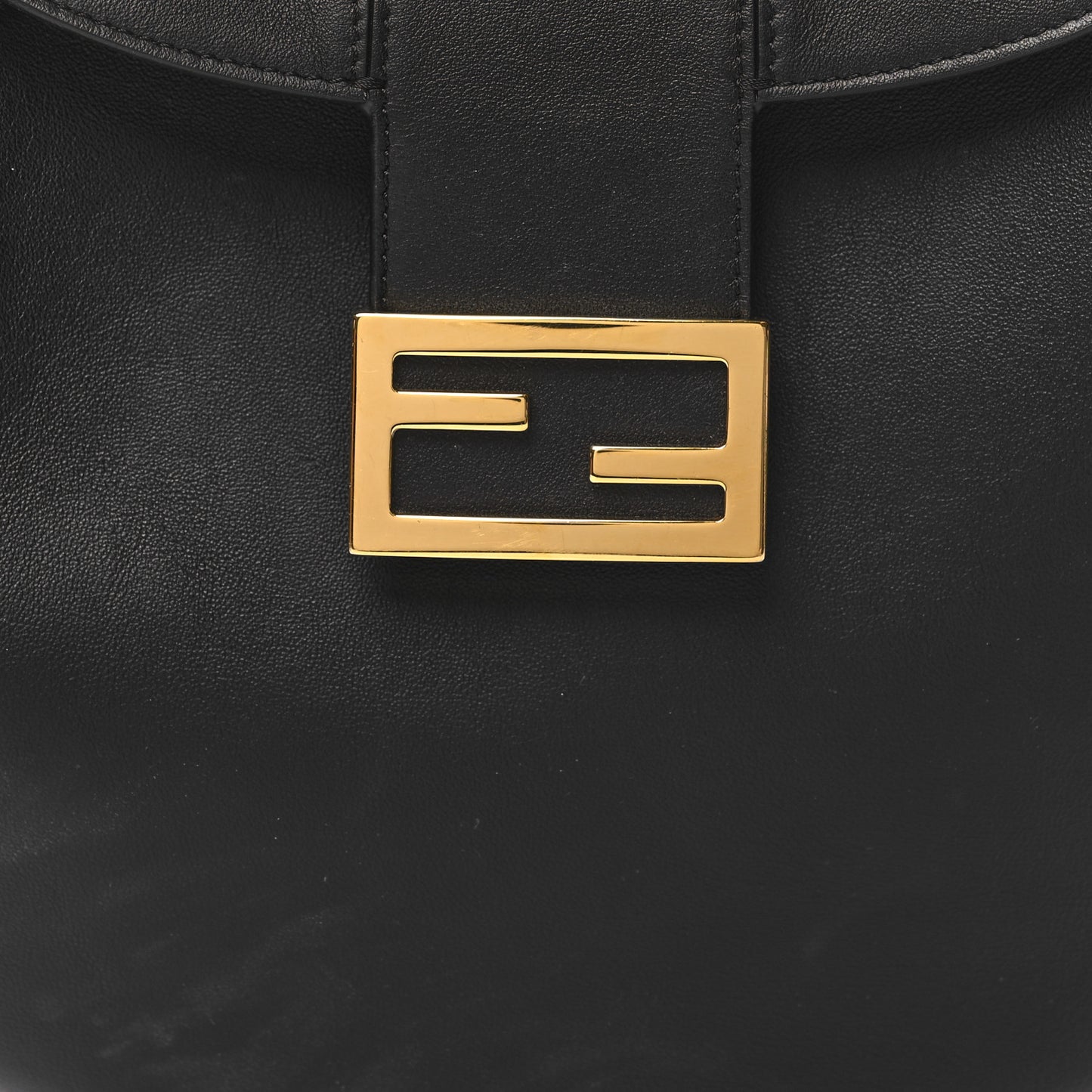 Vitello Grace Suede Small Croissant Hobo Black